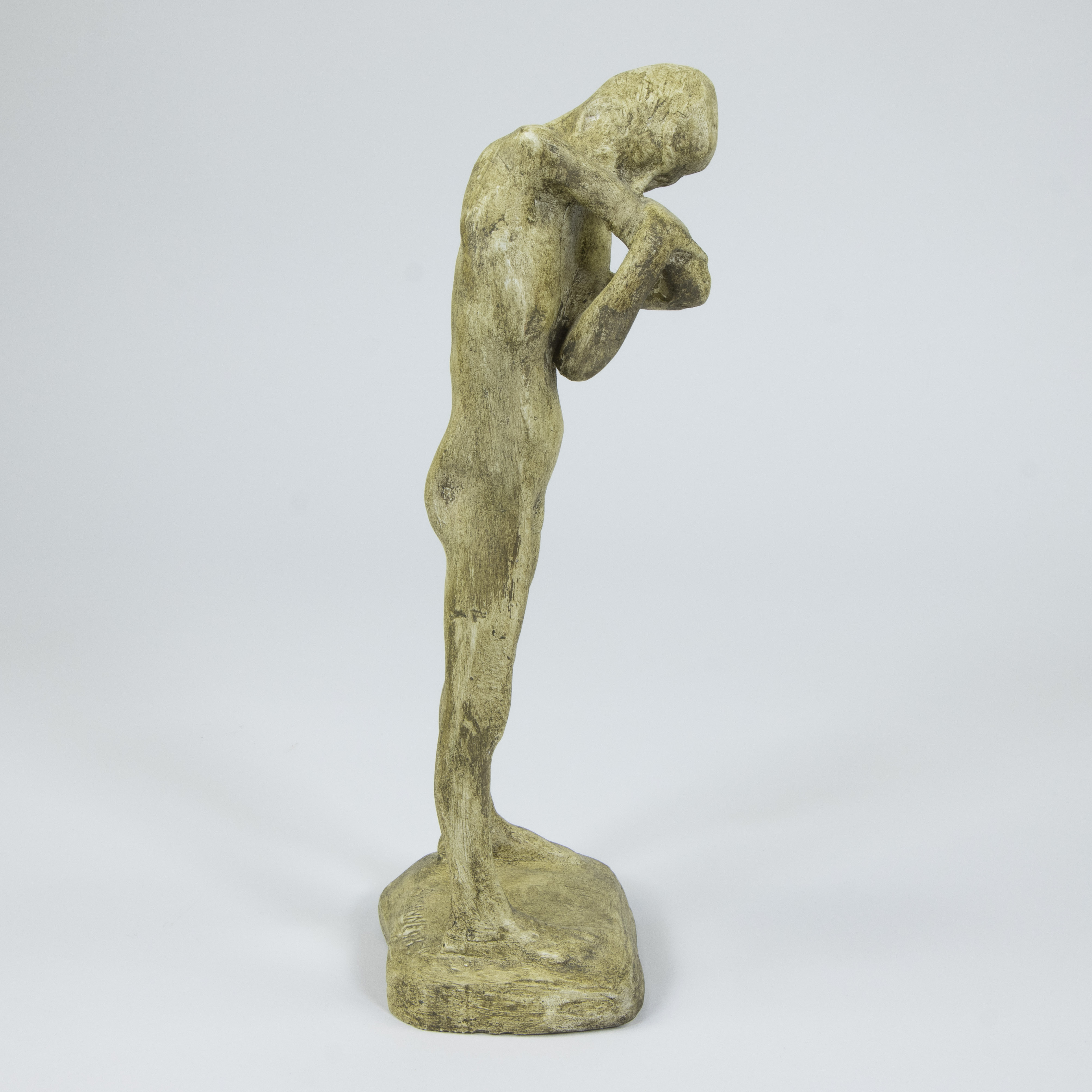 George MINNE (1866-1941), patinated plaster sculpture Le petit blessé, signed, posthumous edition - Image 3 of 8