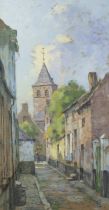 Félix EYSKENS (1882-1968), pastel Eikevliet (Hingene), signed