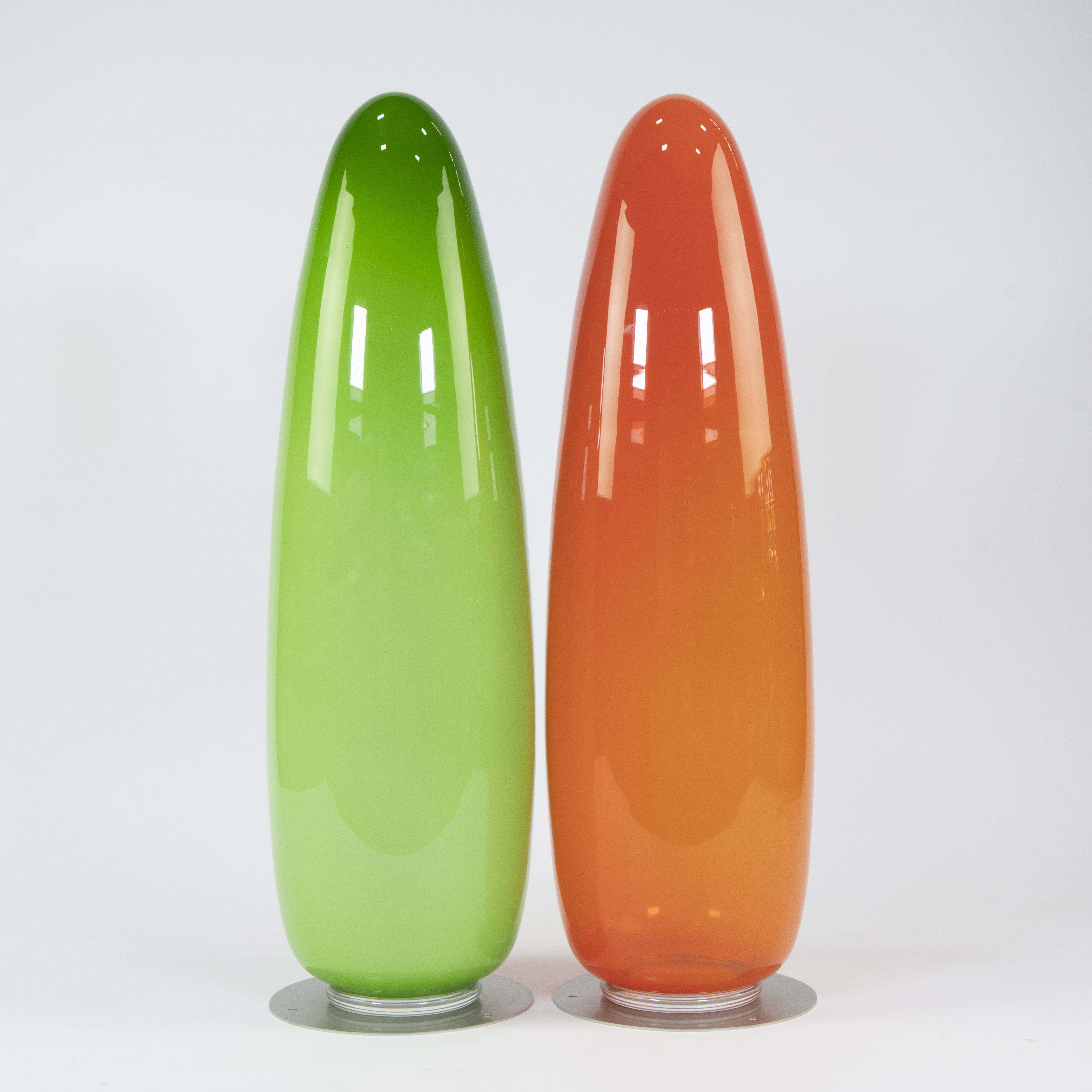 Giampaolo AMORUSO (1961), pair of mouth-blown coloured glass sculptures - Image 2 of 4