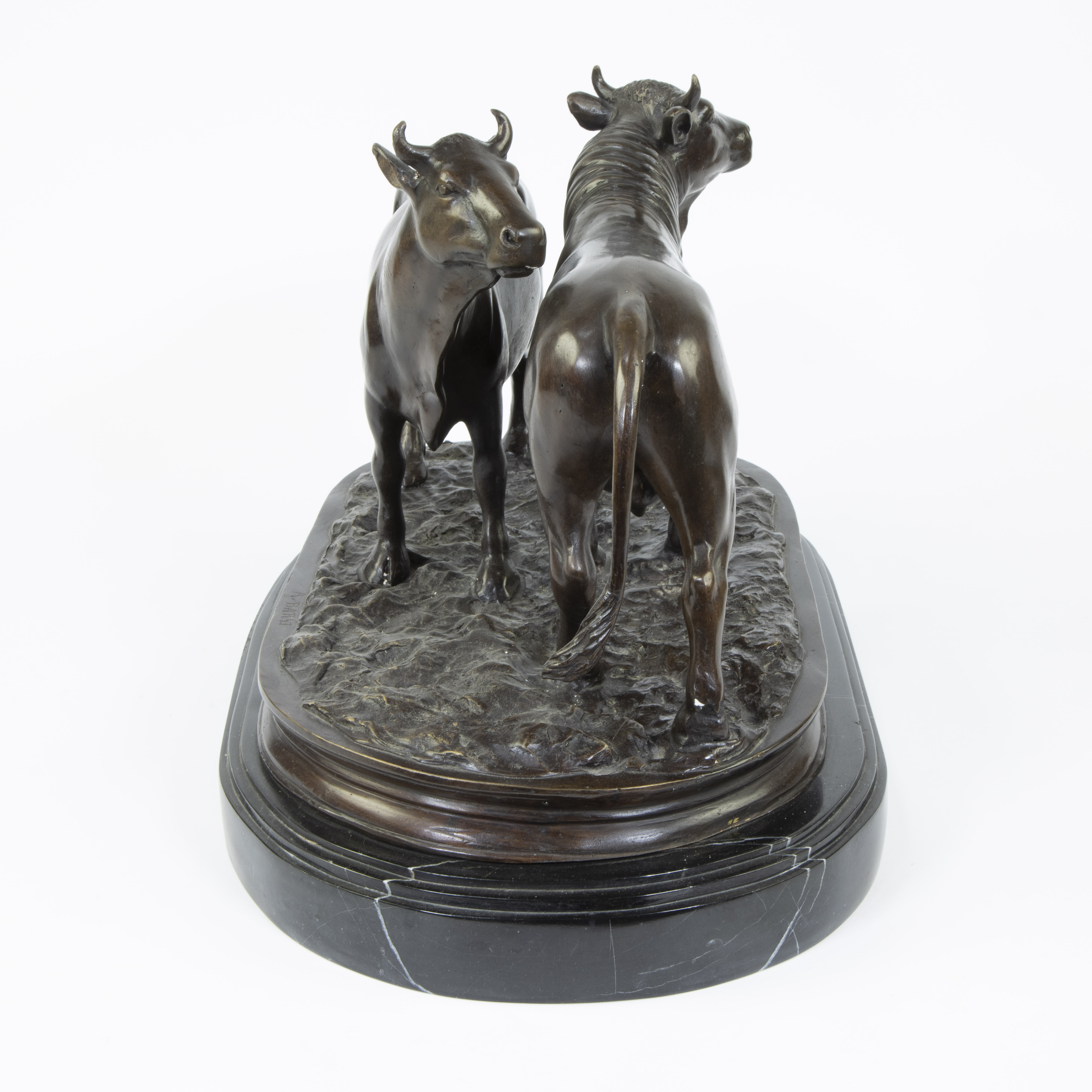 Antoine Louis BARYE (1796-1875), bronze group of a bull with a cow, signed - Image 5 of 5