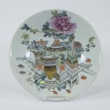Chinese plate famille rose, Qianlong 19th century
