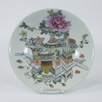 Chinese plate famille rose, Qianlong 19th century