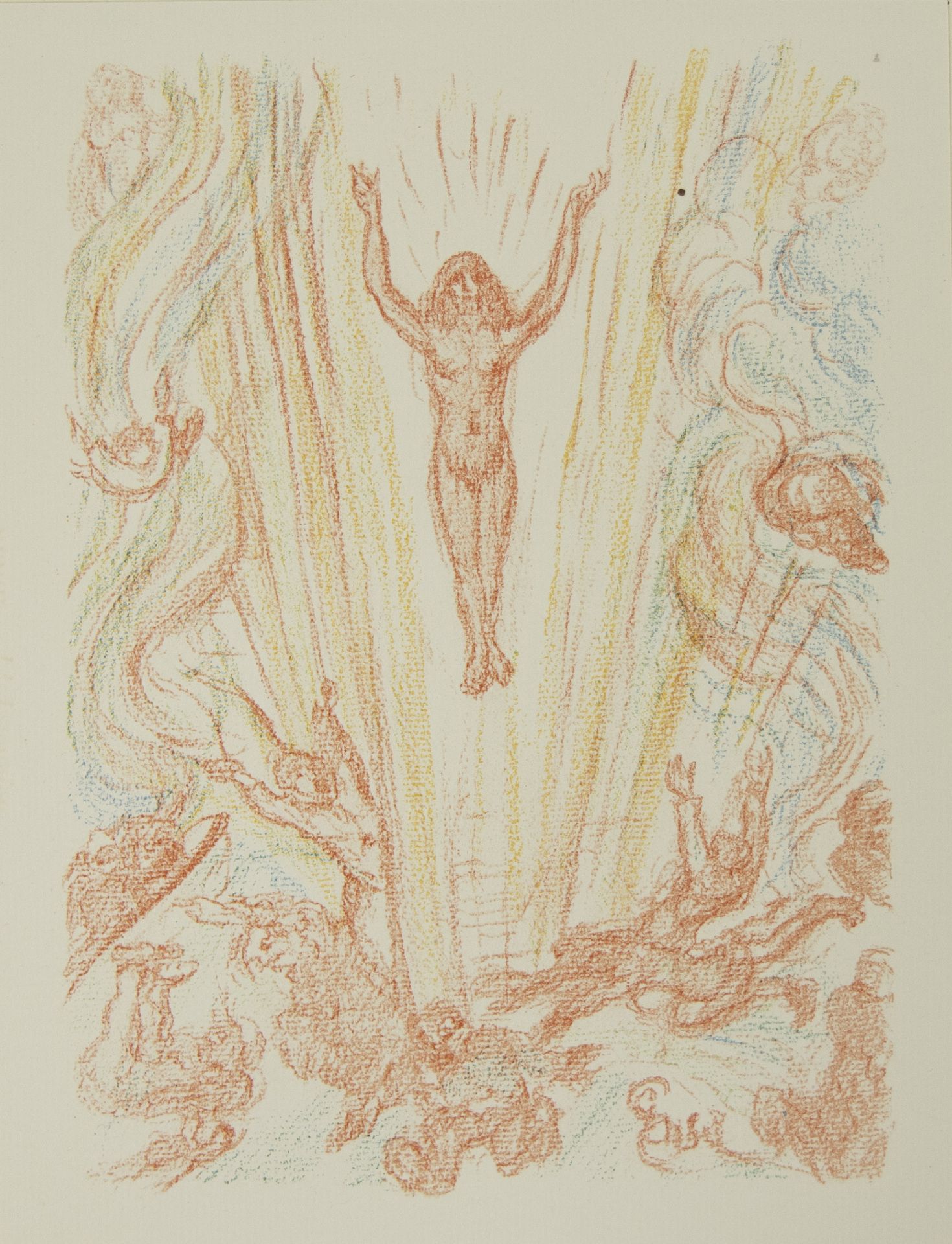 James ENSOR (1860-1949), lithograph from Scènes de la vie du Christ, XXVIII, L'Ascension 1921, from