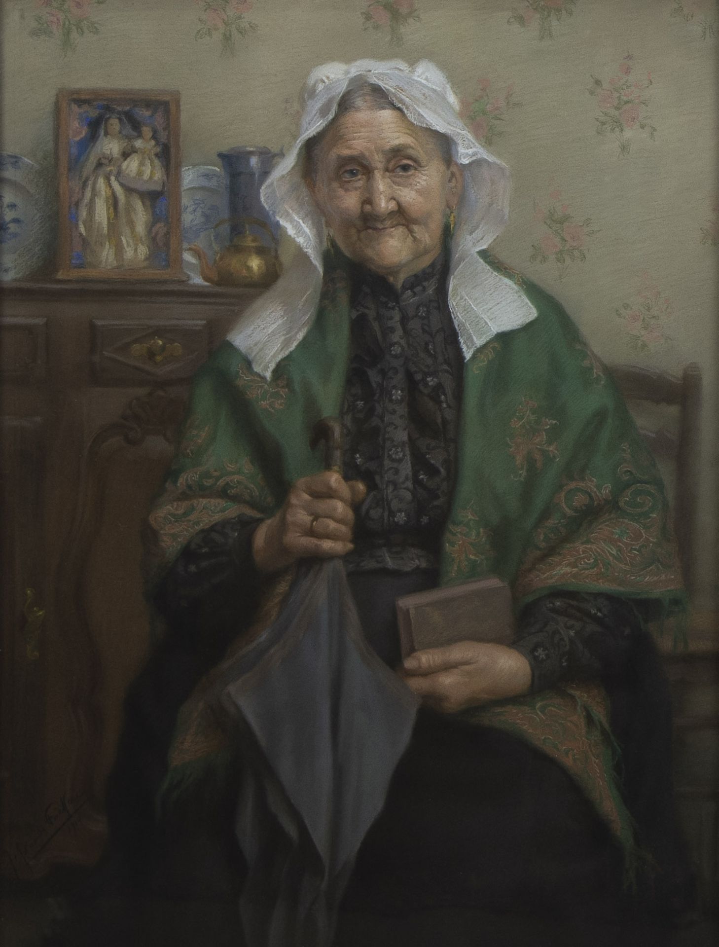 Jef VAN DE FACKERE (1879-1946), oil work Old woman, signed and dated 1914