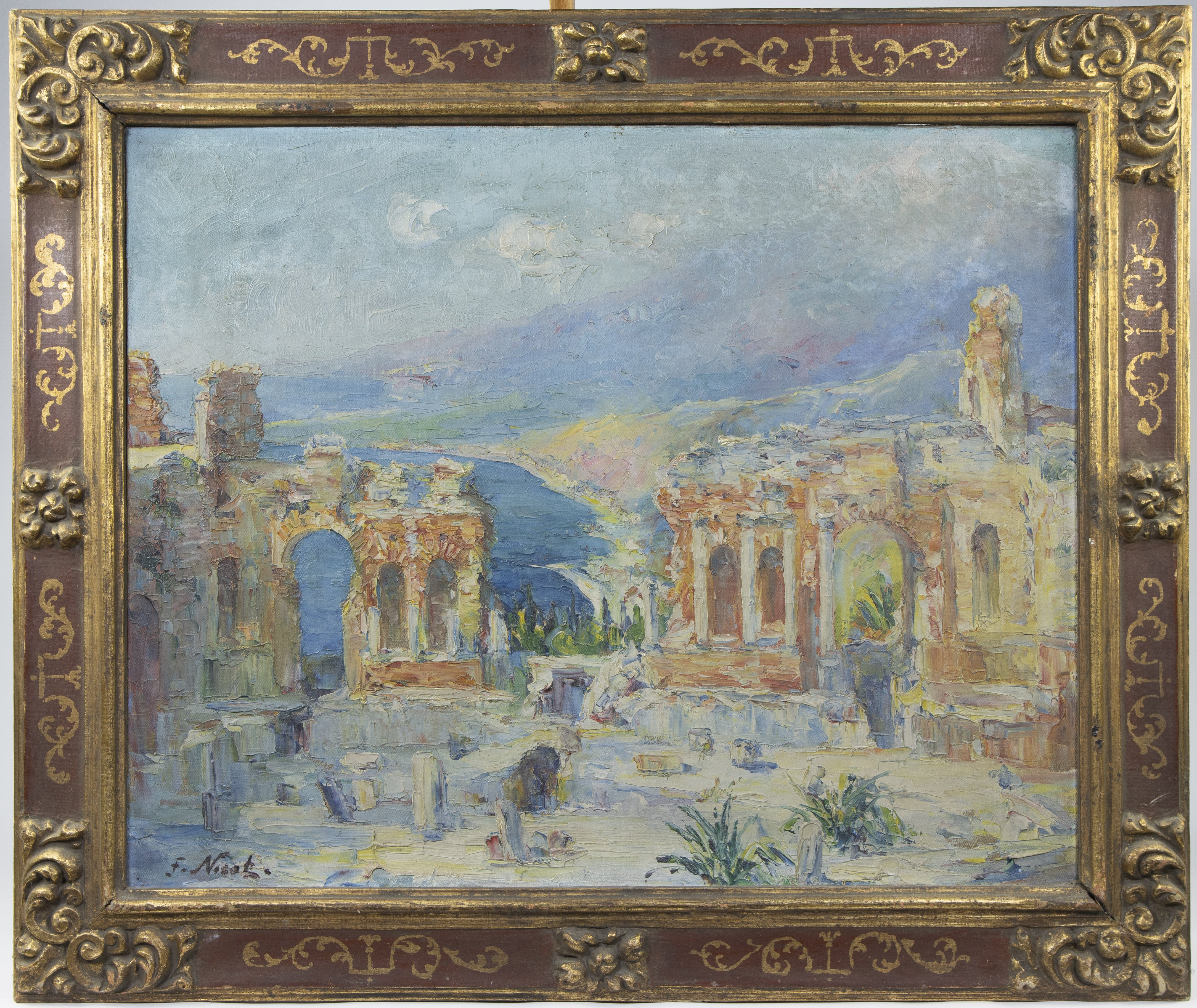 François NICOT (1873-1945), oil on canvas Orientalist view of a bay, signed - Image 2 of 4