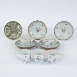 Collection of Chinese porcelain Capuchin plates, Canton plate and famille rose bags, 18th/19th centu