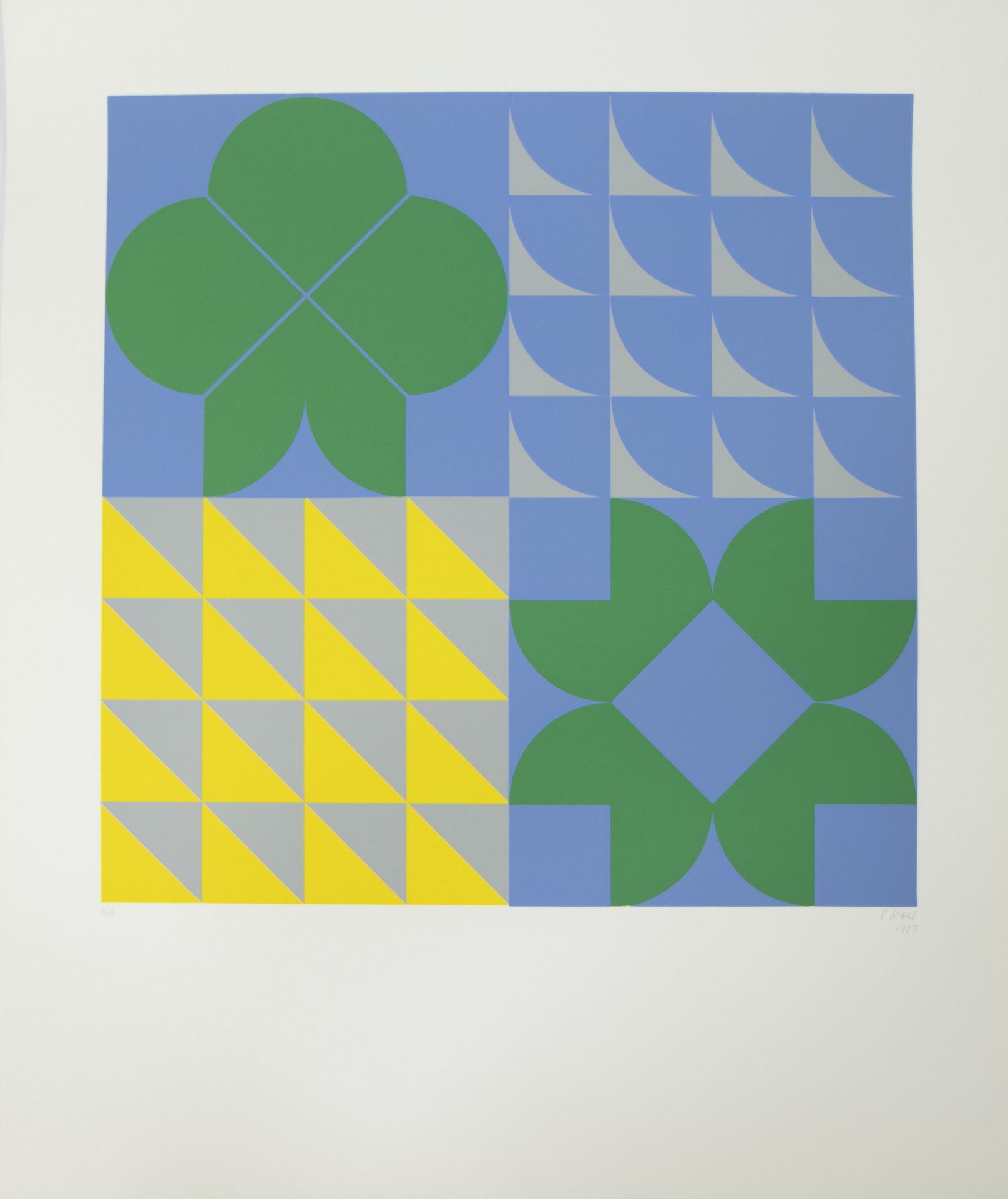 Victor NOËL (1916-2006), colour screenprint Untitled, numbered E.A., signed and dated 1987 - Bild 2 aus 4