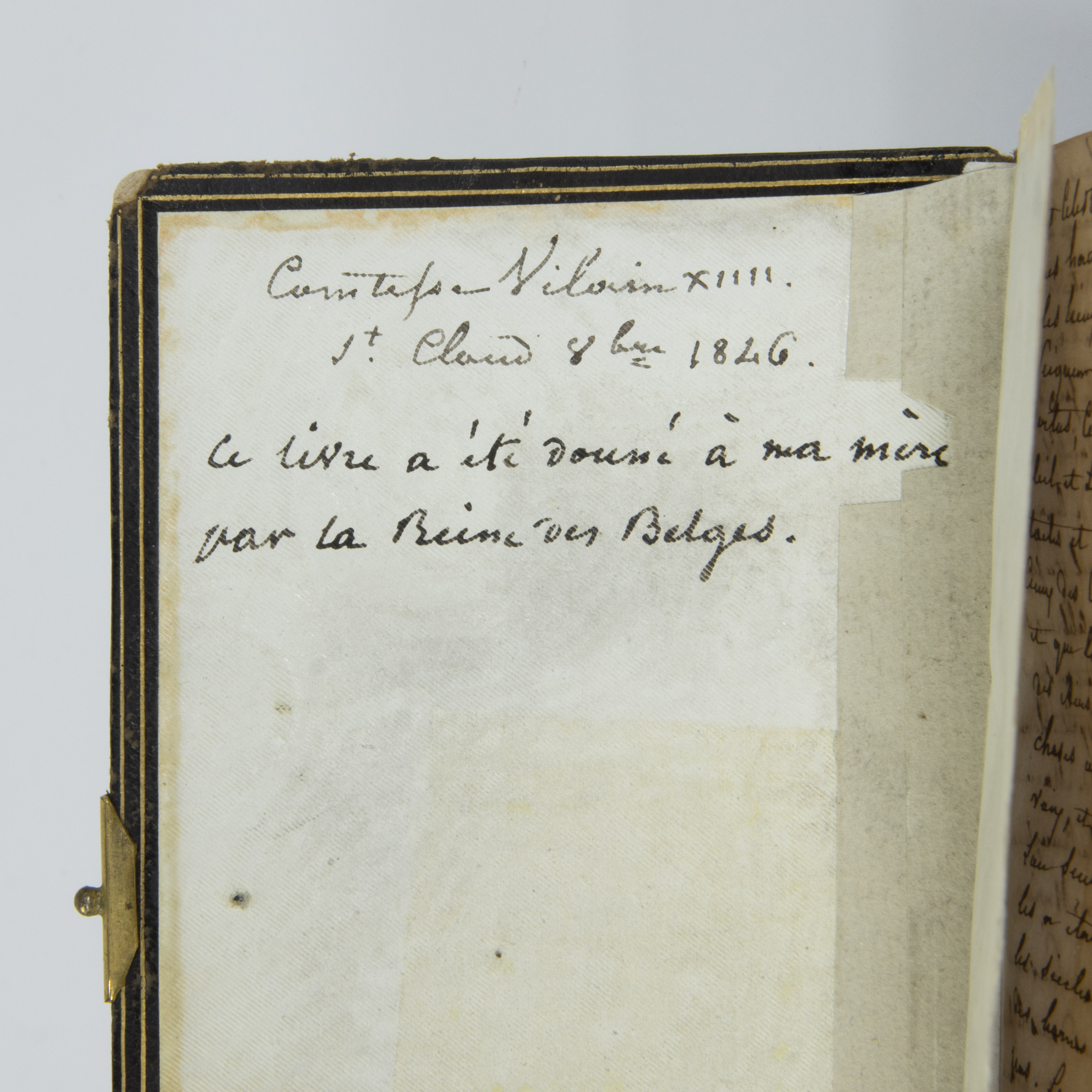 Prayer book edition 1834 by Baratier frêres et fils, Grenoble, of the 1st Belgian Queen Louis Marie - Image 2 of 3