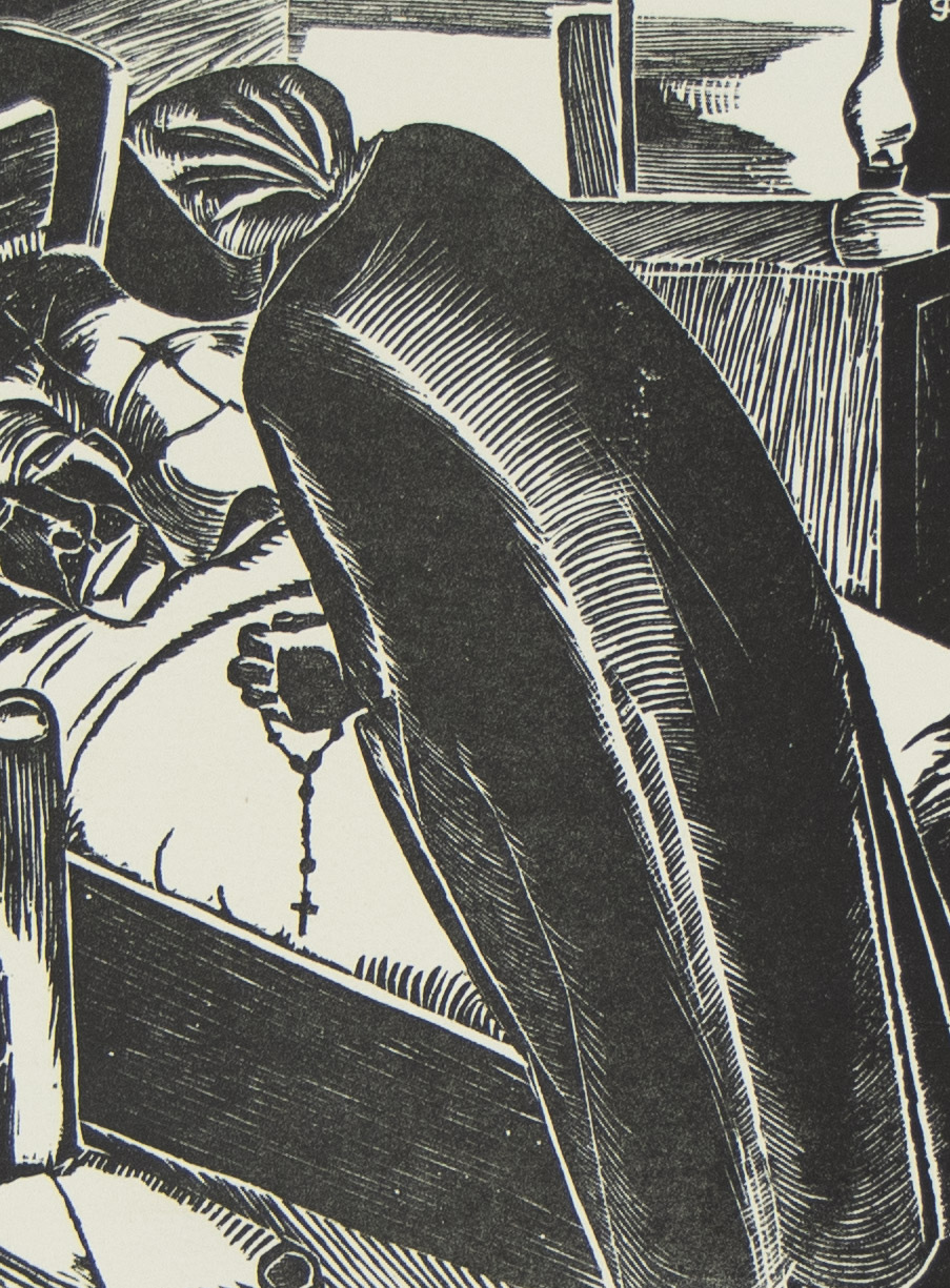 Jozef CANTRÉ (1890-1957), full stretch of woodcuts for 'the peasant dying' by Karel van de Woestijne - Bild 7 aus 16