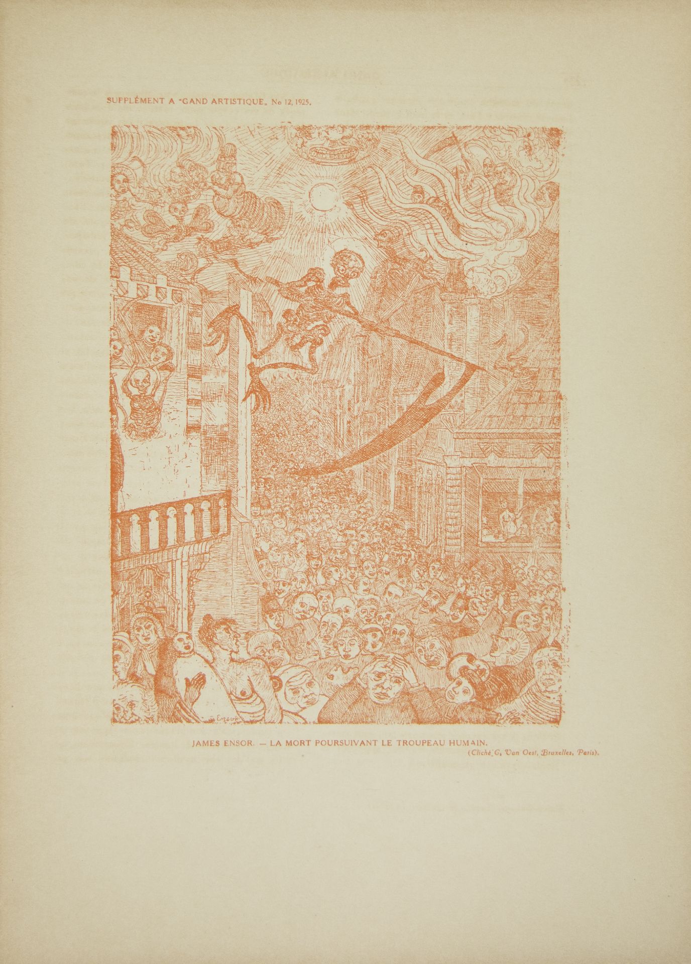 Kunsttijdschrift GAND ARTISTIQUE, James ENSOR, 1925 met supplement litho's 'Vengeance de Hop Frog' e - Bild 3 aus 3