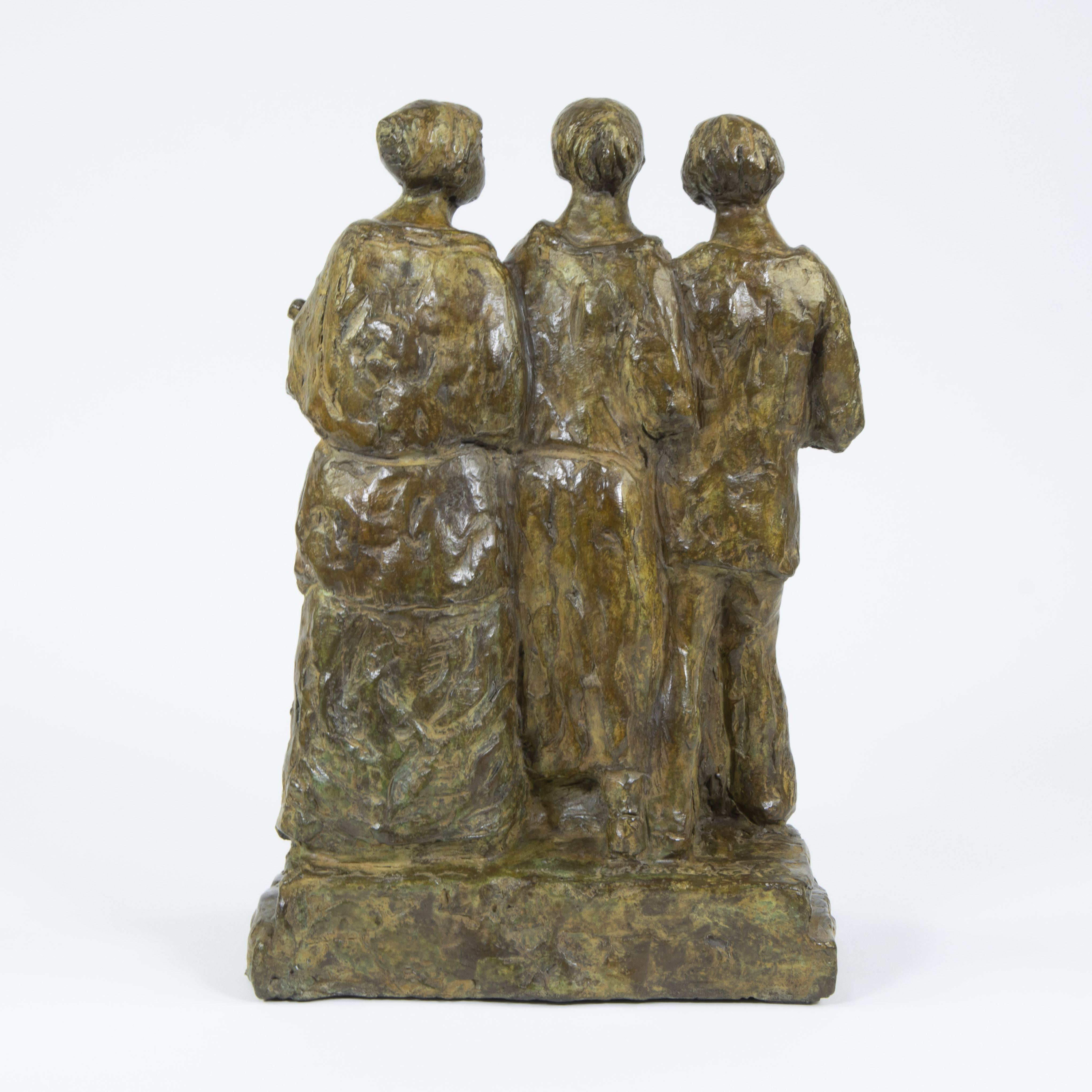 Jozef VAN ACKER (1937), patinated bronze The 2 musicians, signed - Image 3 of 5