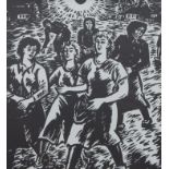 Frans MASEREEL (1889-1972), lot of 2 woodcut illustrations, The farmer in the field and The sowing m