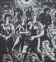 Frans MASEREEL (1889-1972), lot of 2 woodcut illustrations, The farmer in the field and The sowing m