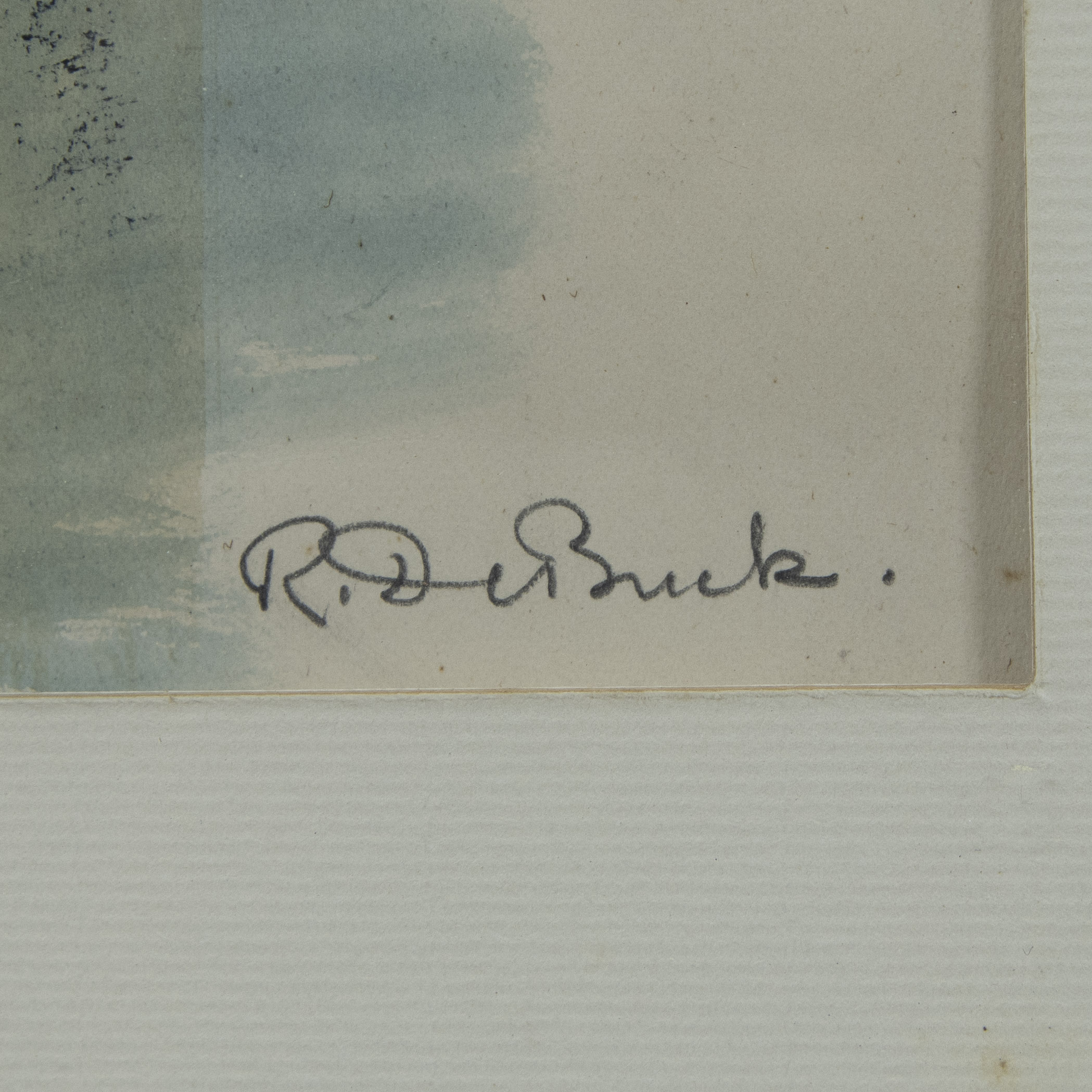 Raphael DE BUCK (1902-1986), 2 watercolours and a drawing, signed - Image 5 of 10