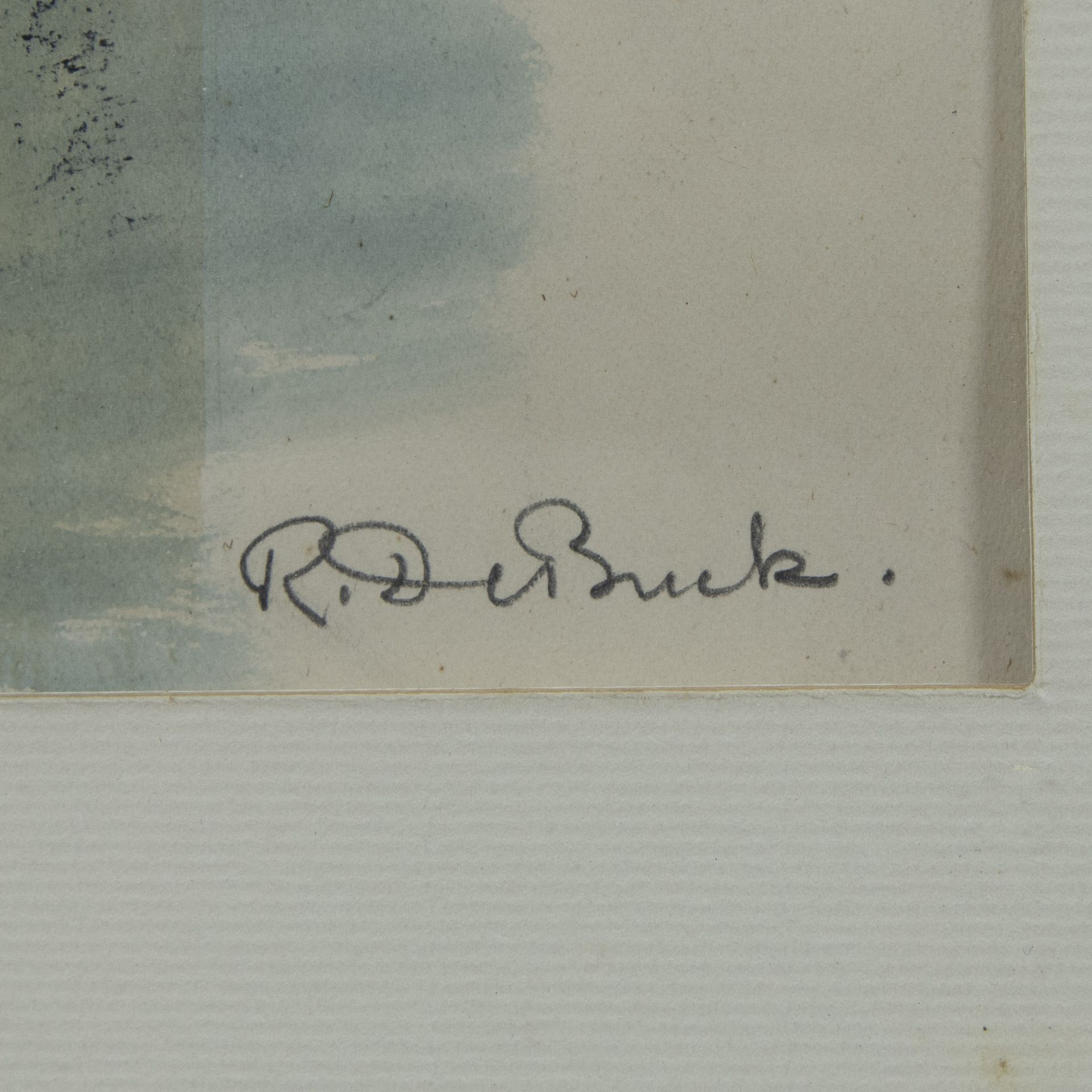 Raphael DE BUCK (1902-1986), 2 watercolours and a drawing, signed - Bild 5 aus 10