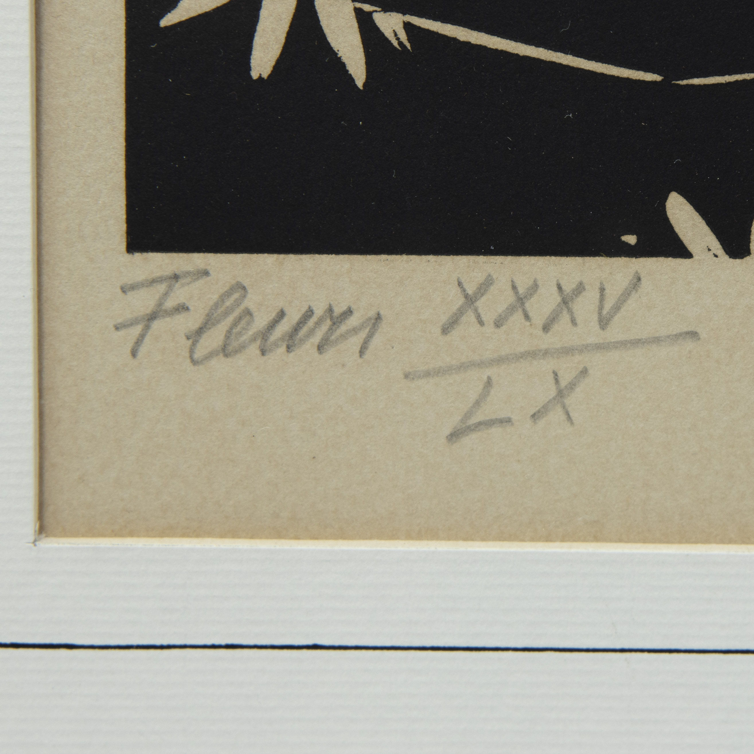 Frans MASEREEL (1889-1972), woodcut Fleurs, numbered XXXV/LV, signed and dated 1951 - Bild 4 aus 4