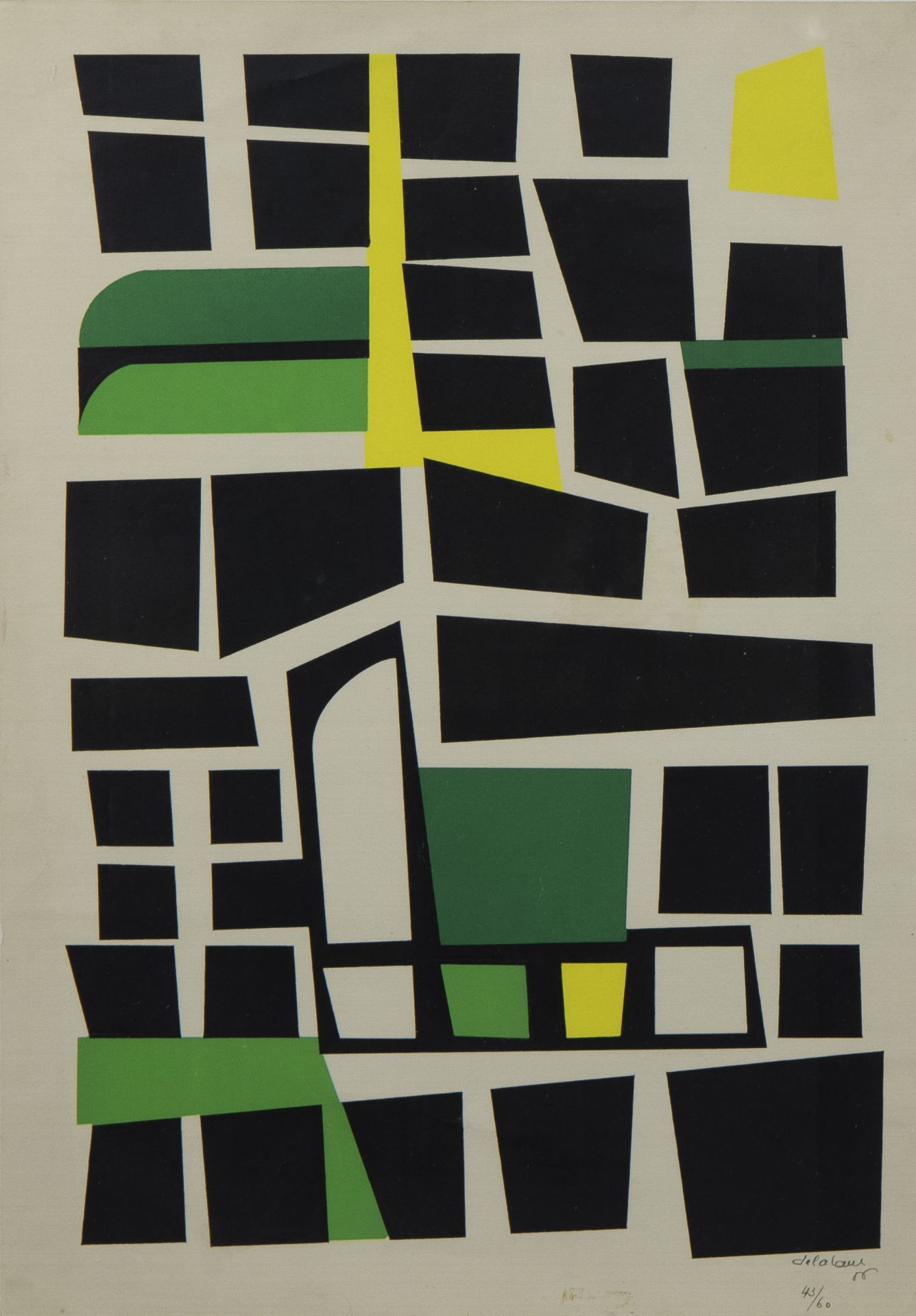 Jo DELAHAUT (1911-1992), screenprint Untitled, numbered 43/60 and signed