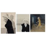 Roland DEVOLDER (1938), etching and 2 drawings, signed