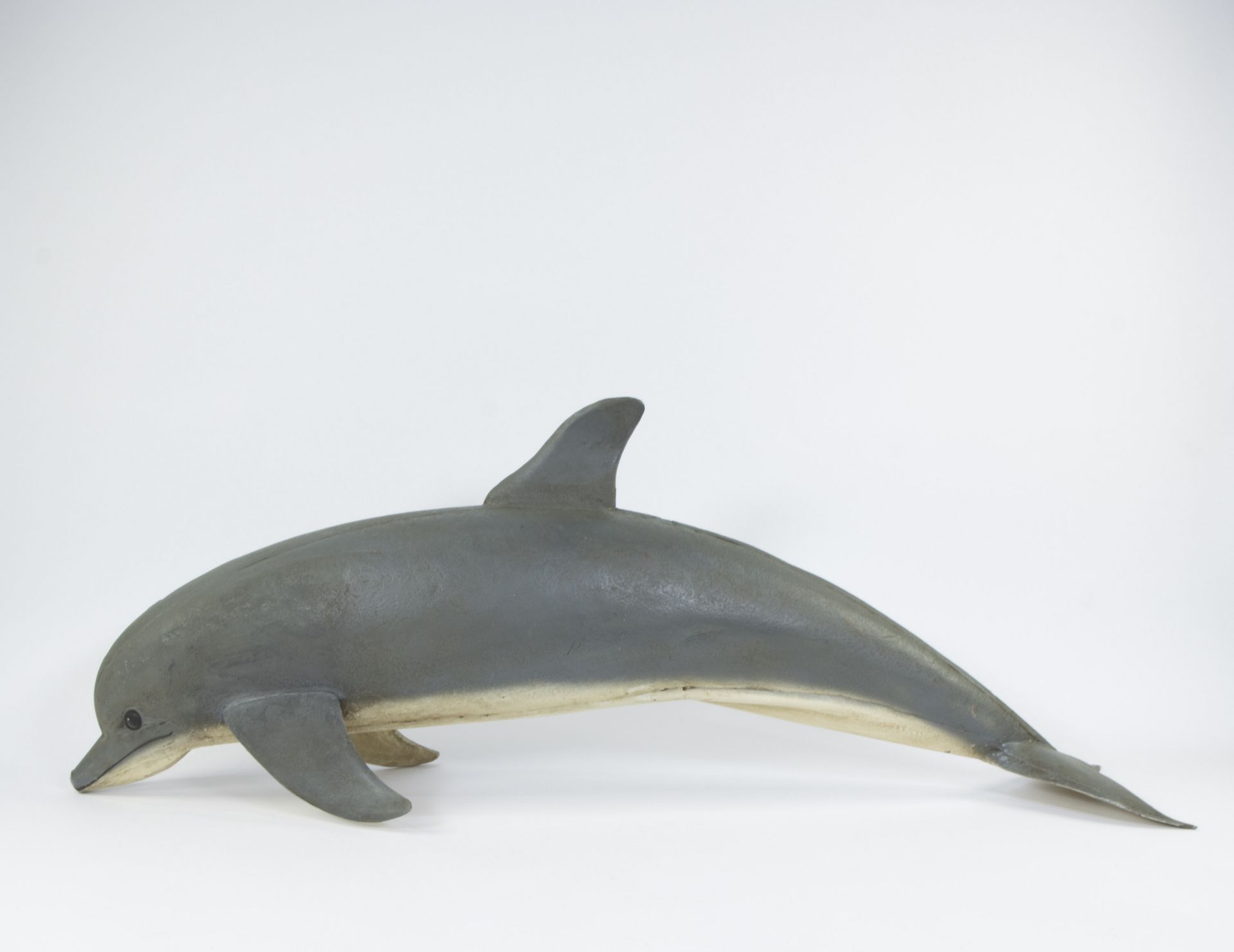 Metal dolphin, ornament from a child's mill, French, Circa 1920