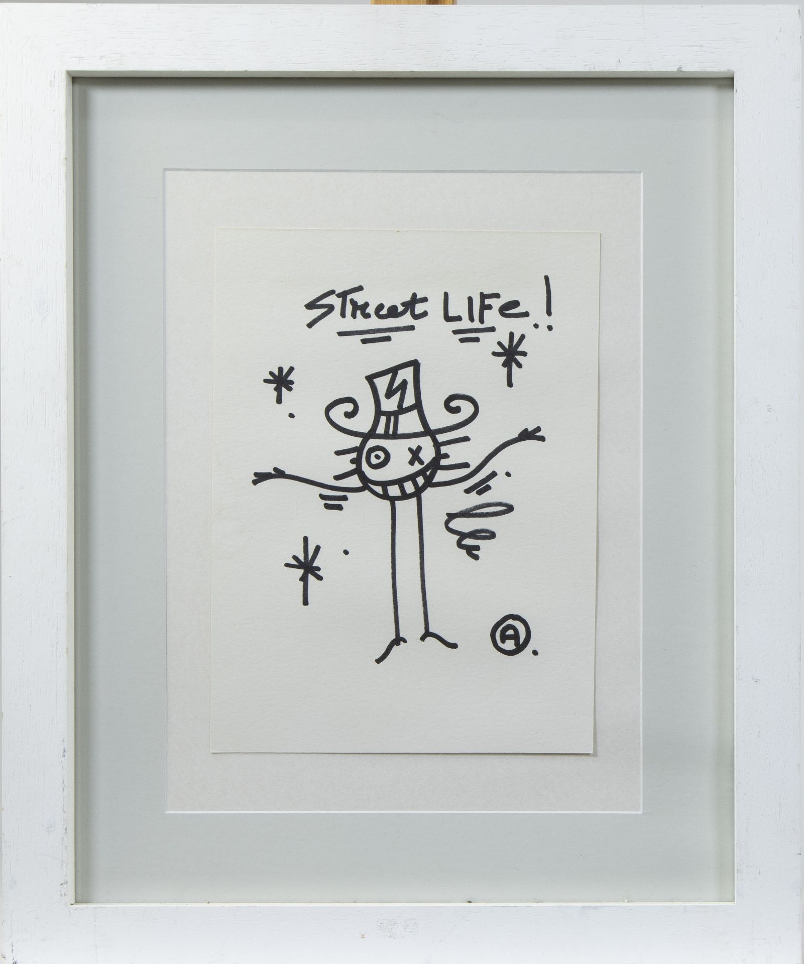 ANDRE (1971) (André SARAIVA), drawing in felt-tip pen 'Street life', monogrammed - Image 2 of 2