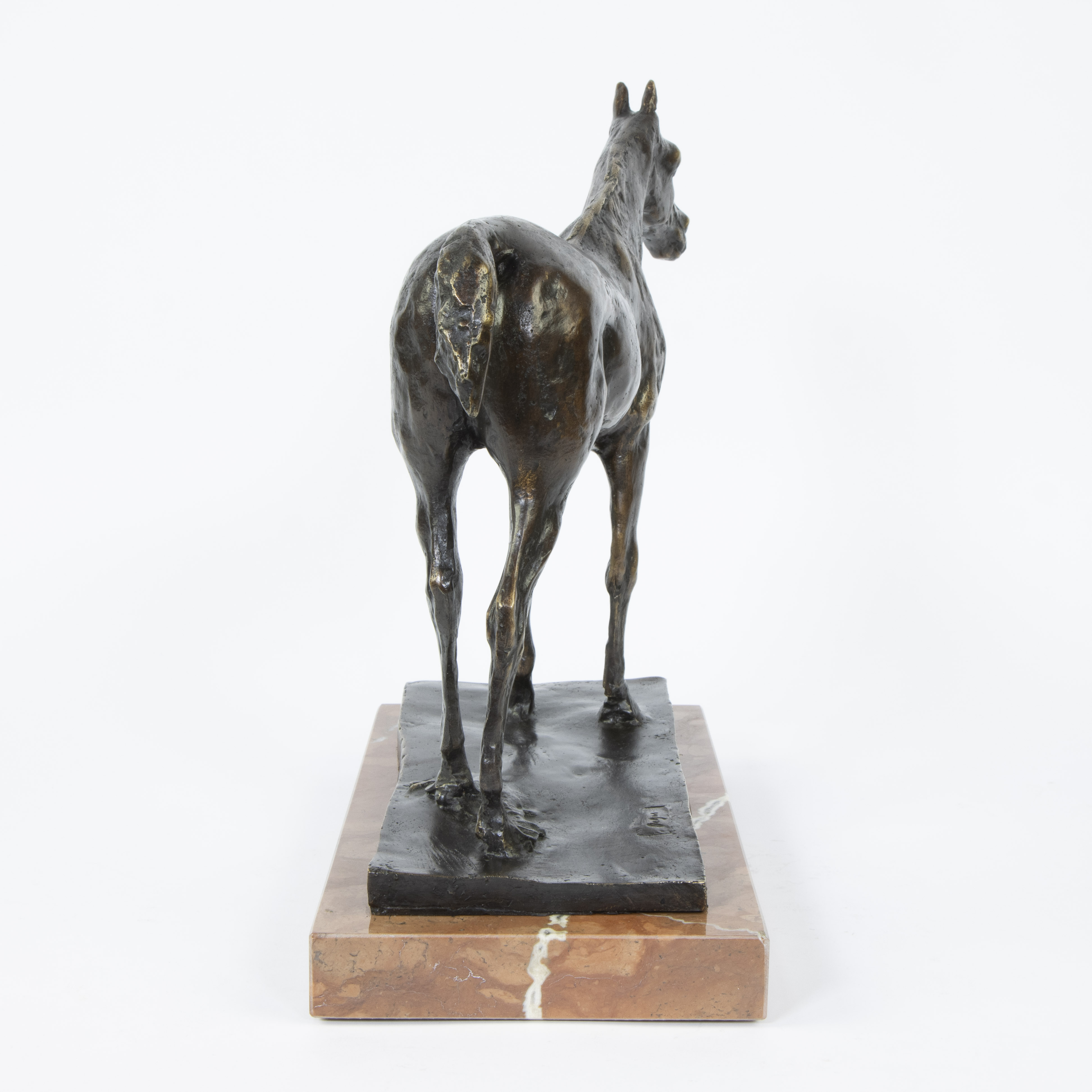 Edgar DEGAS (1834-1917), sculpture in brown patinated bronze Cheval à l'arret, numbered XV/XXIV and - Image 2 of 5