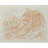 James ENSOR (1860-1949), lithograph from the series Scènes de la vie du Christ, Le Christ et les Ang