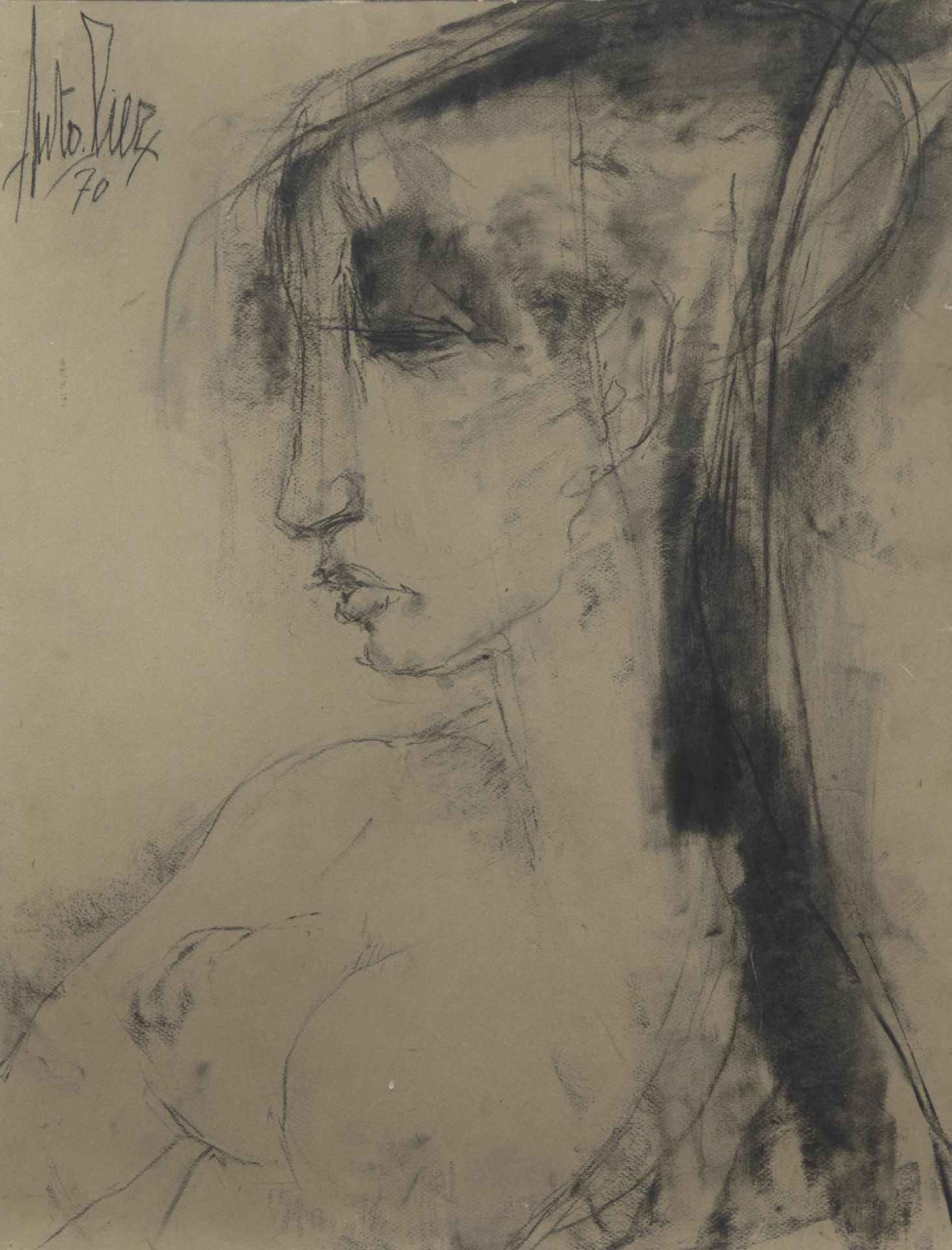 Anto DIEZ (1914-1992), oil on panel Nude, signed and dated '70