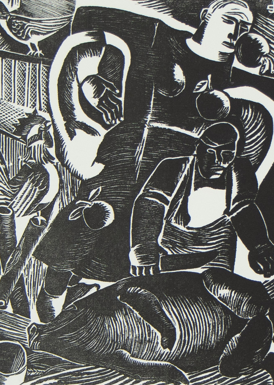Jozef CANTRÉ (1890-1957), full stretch of woodcuts for 'the peasant dying' by Karel van de Woestijne - Bild 4 aus 16