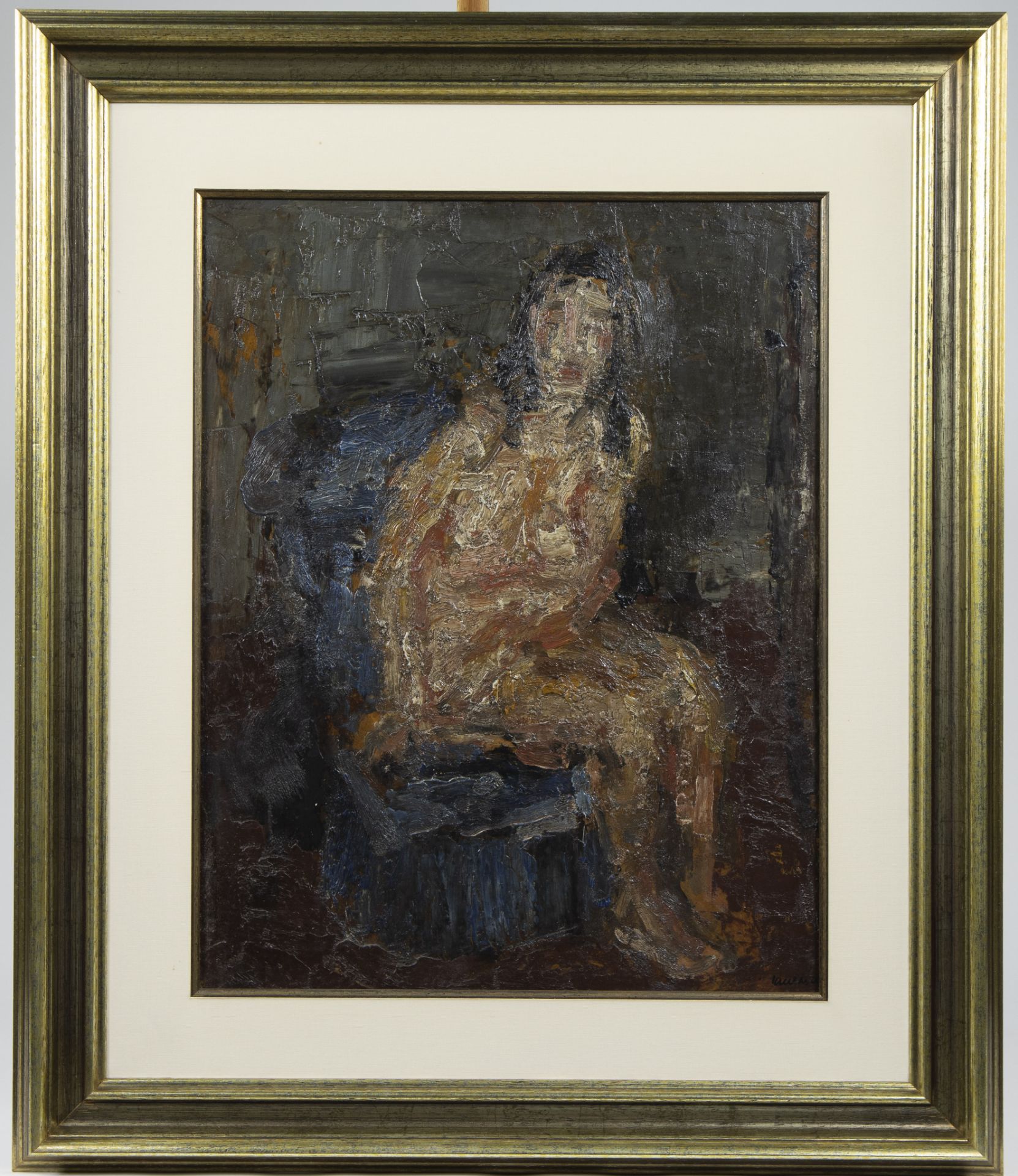 Alex WAUTERS (1899-1965), oil on cardboard Sitting nude, signed - Image 2 of 3