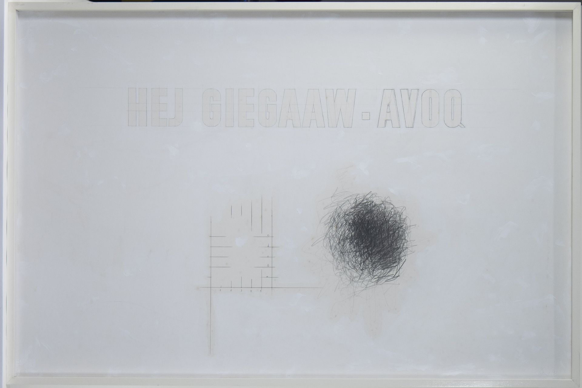 Leo COPERS (1947), acrylic and pencil on paper 'HEJ GIEGAAW AVOQ', signed, dated '91 and intaglio st - Bild 2 aus 3