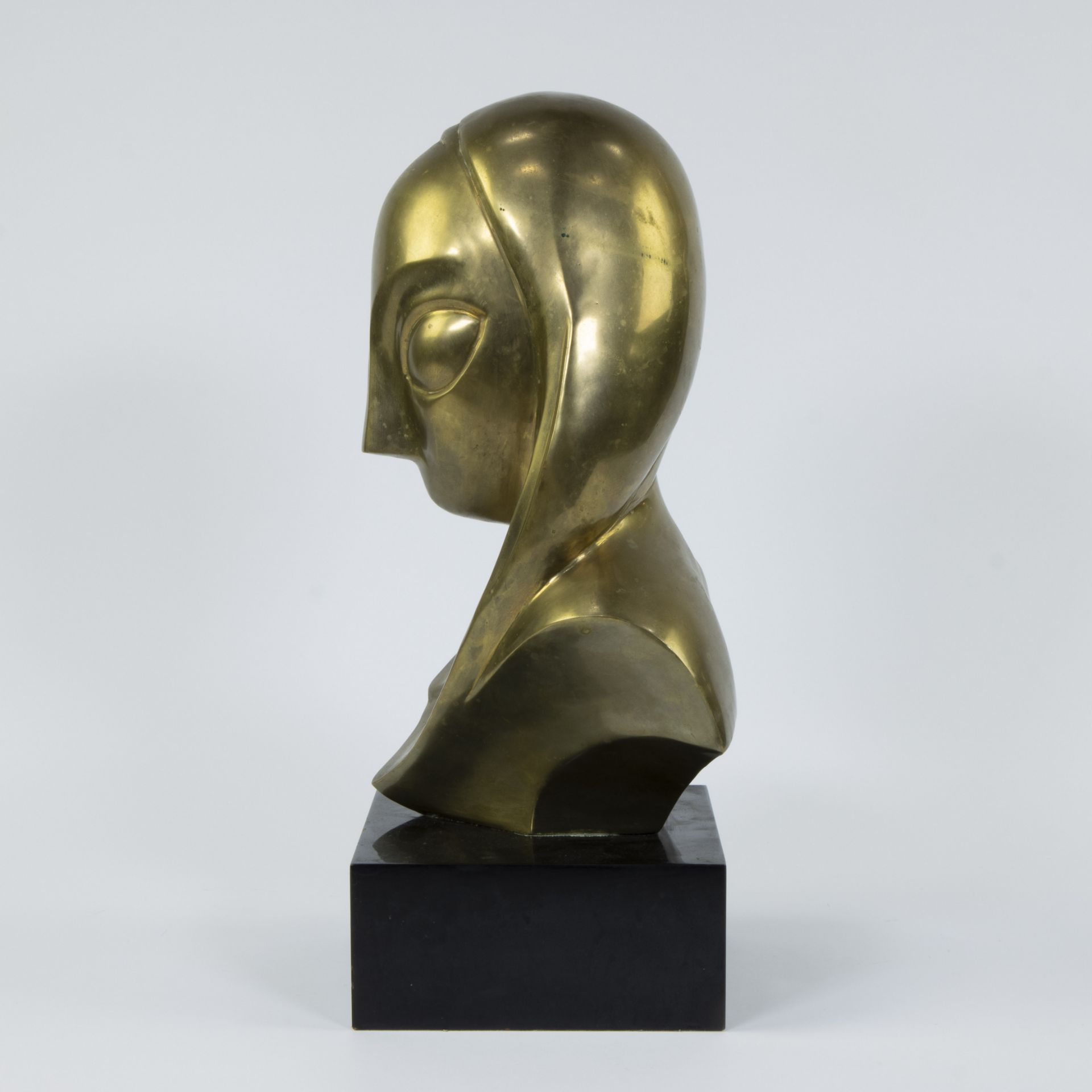 After Constantin Brancusi Mademoiselle Pogany gilt bronze bust, unsigned - Bild 3 aus 4