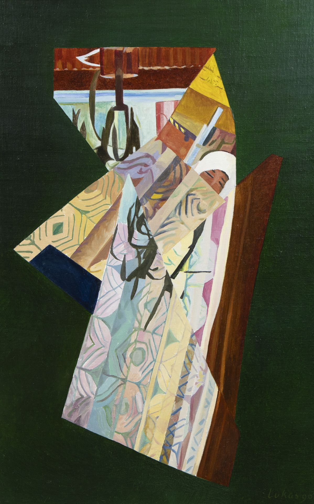 Lucas De Vuyst (1951), oil on canvas Composition, signed and dated '90