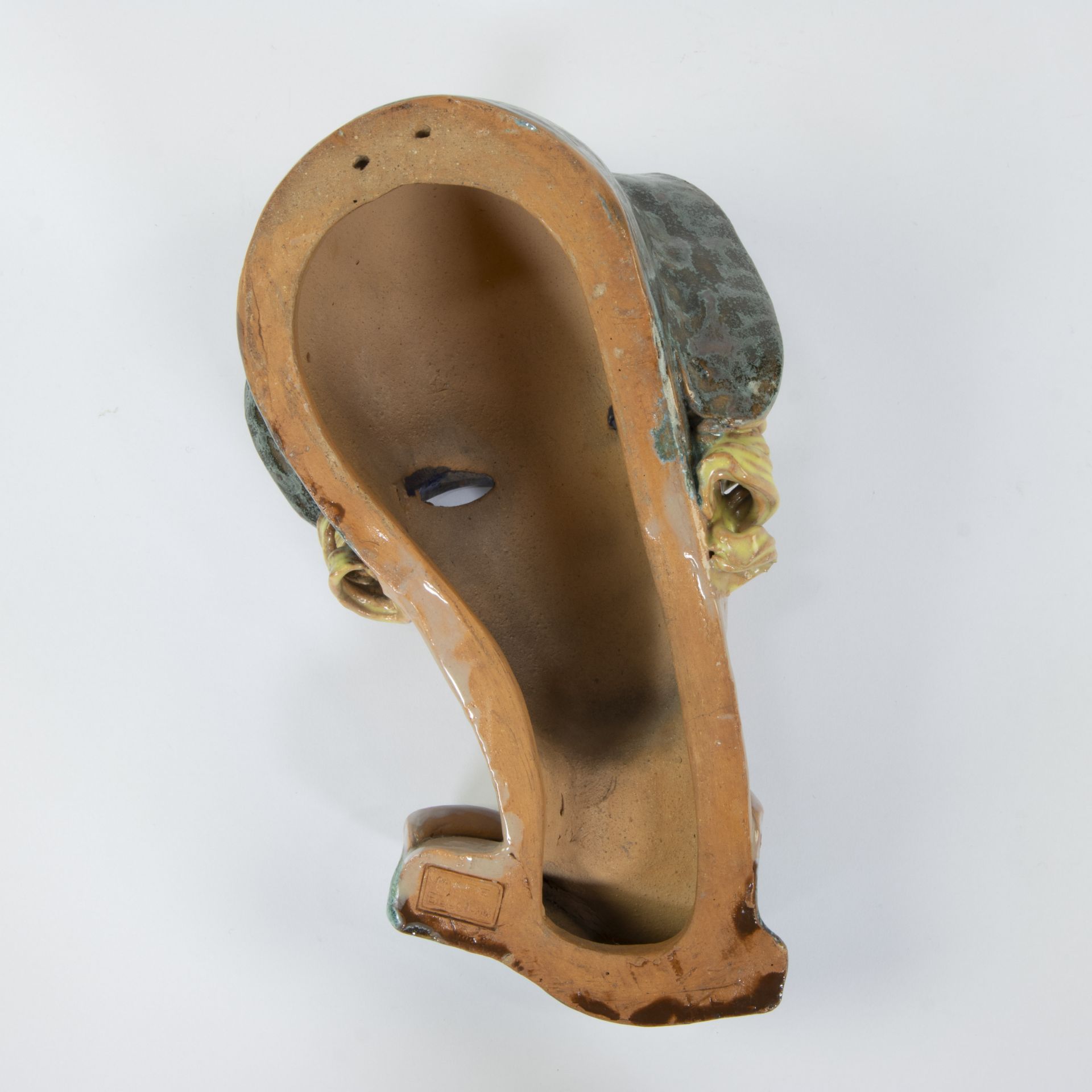 Domien INGELS (1881-1946), mask in ceramic, monogrammed - Image 4 of 5