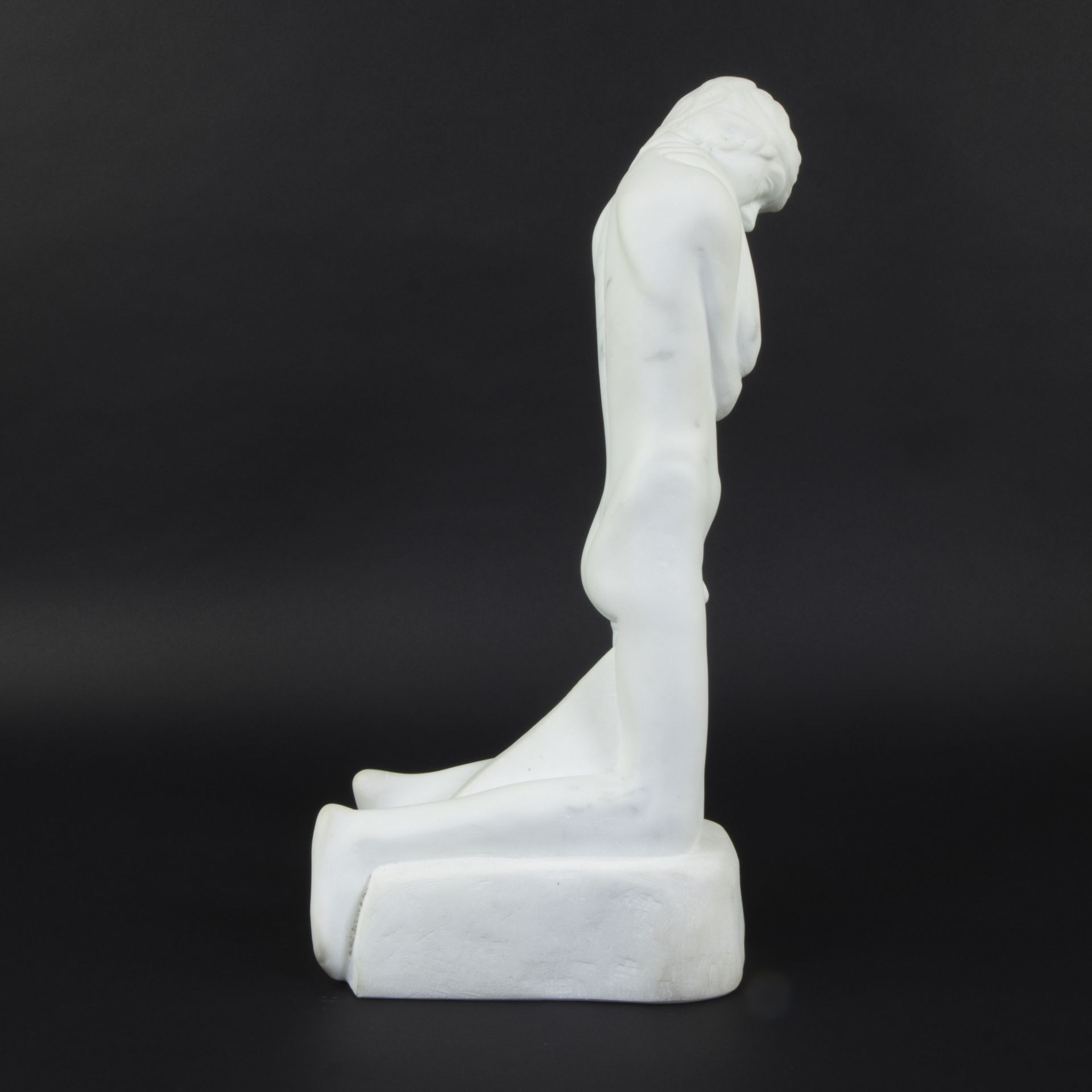 George MINNE (1866-1941), Carrara marble statue De kleine geknielde, posthumous - Bild 6 aus 8