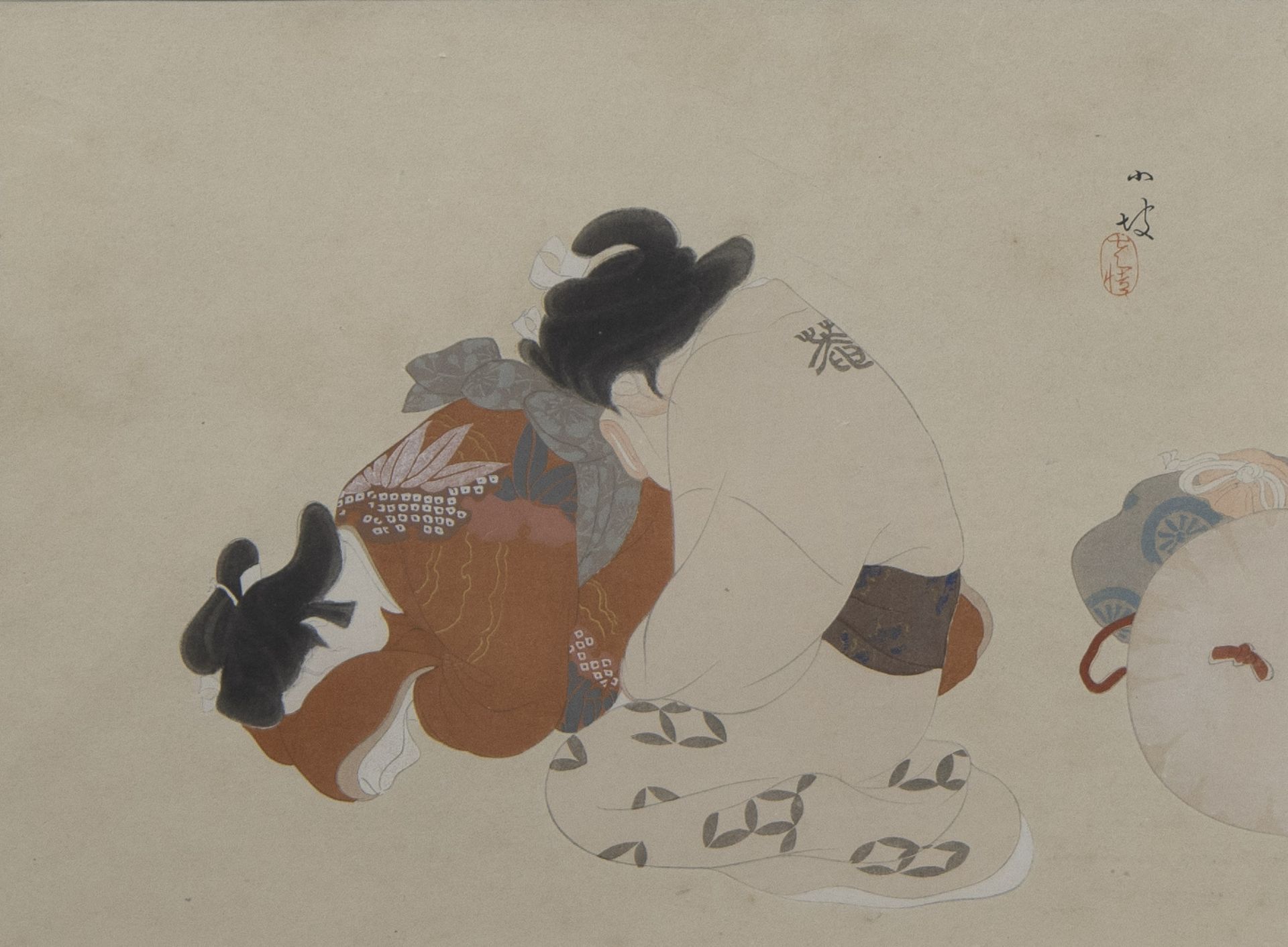 Collection of 3 Japanese prints circa 1900 - Bild 4 aus 7
