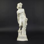 Italo Amerigo PASSANI (1882-?) (attributed), elegant allegorical figure of Spring in Carrara marble,