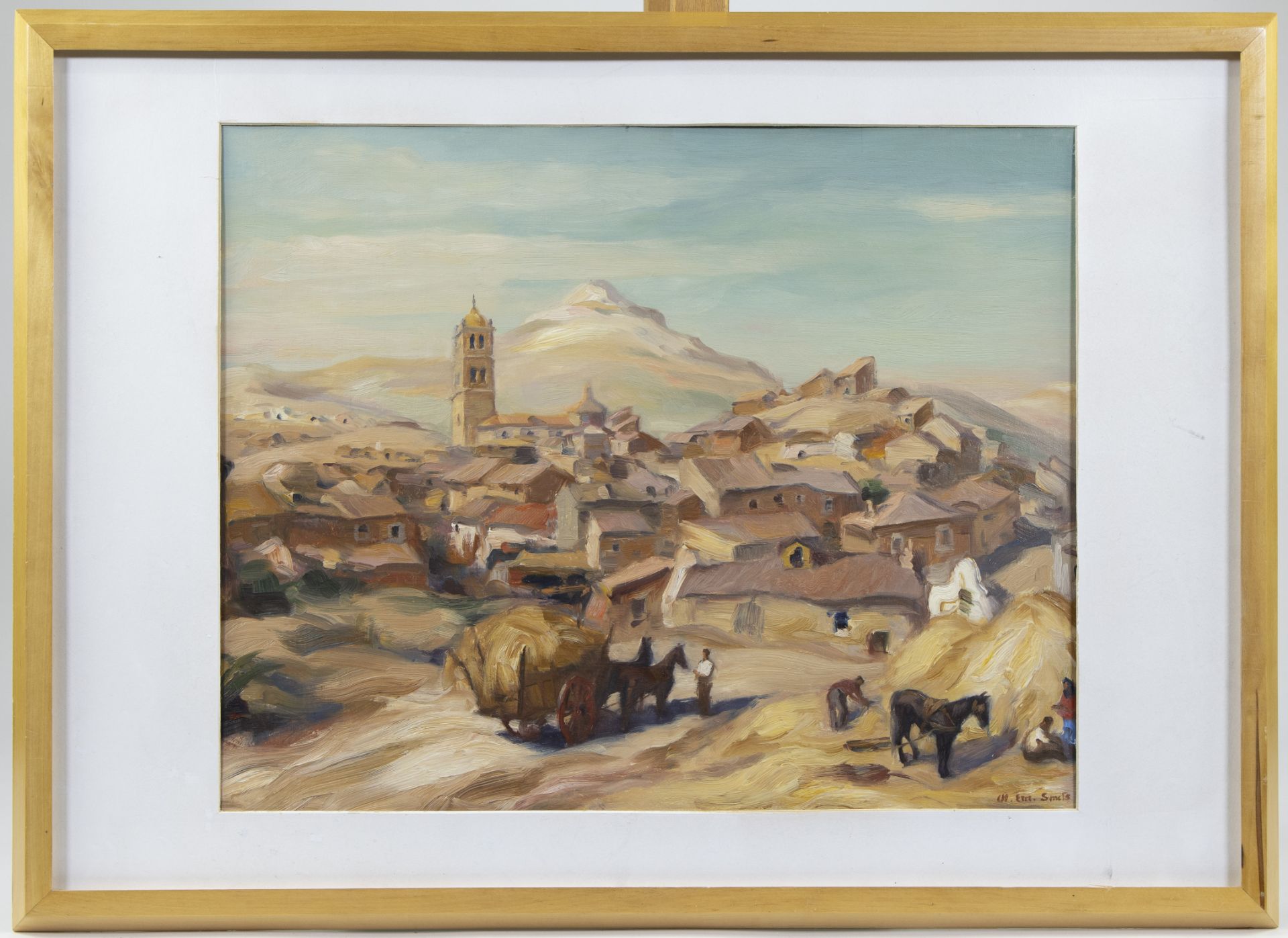 Charles Ernest SMETS (1909-?), oil on cardboard View of Andalusia, signed - Image 2 of 4