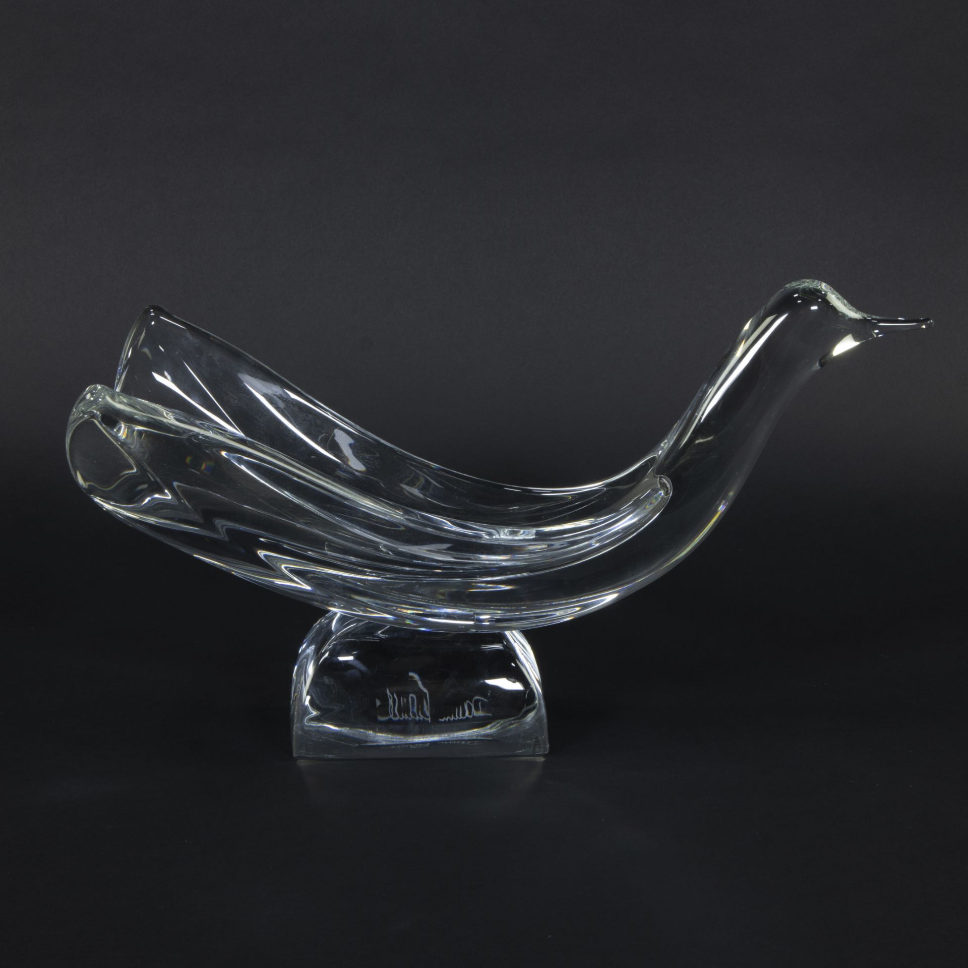 Bird in crystal by Daum Nancy, signed - Bild 3 aus 5