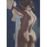 Alice FREY (1895-1981), oil on panel Reclining nude, signed