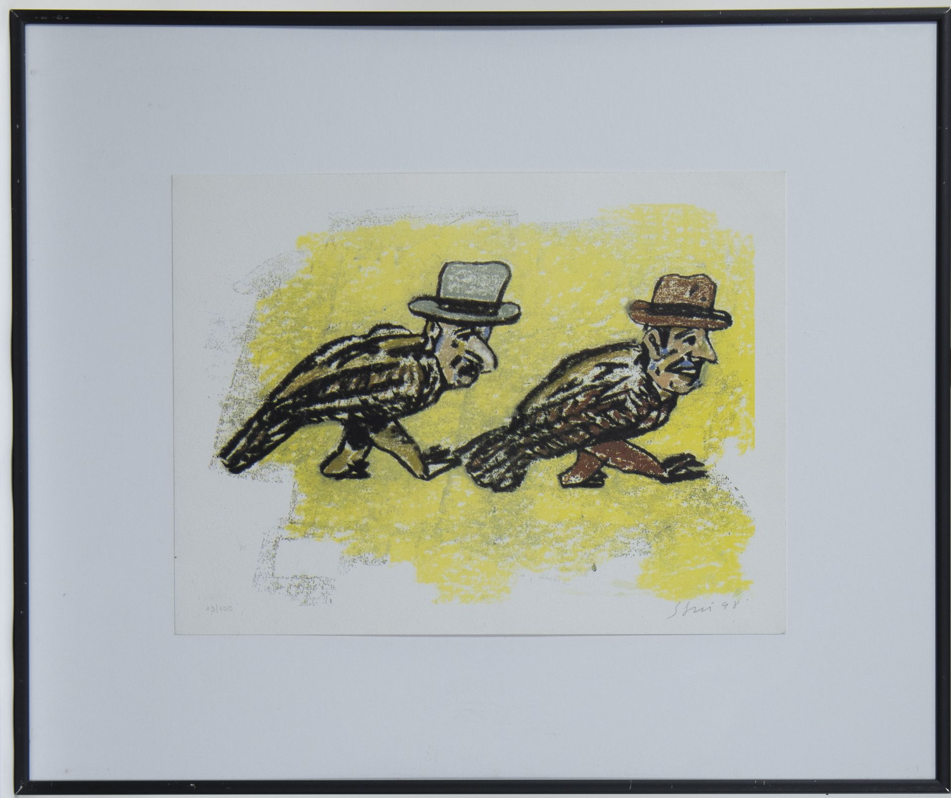 Antonio SEGUI (1934-2022), offset lithograph Untitled 1998, numbered 19/100 and signed - Image 2 of 4