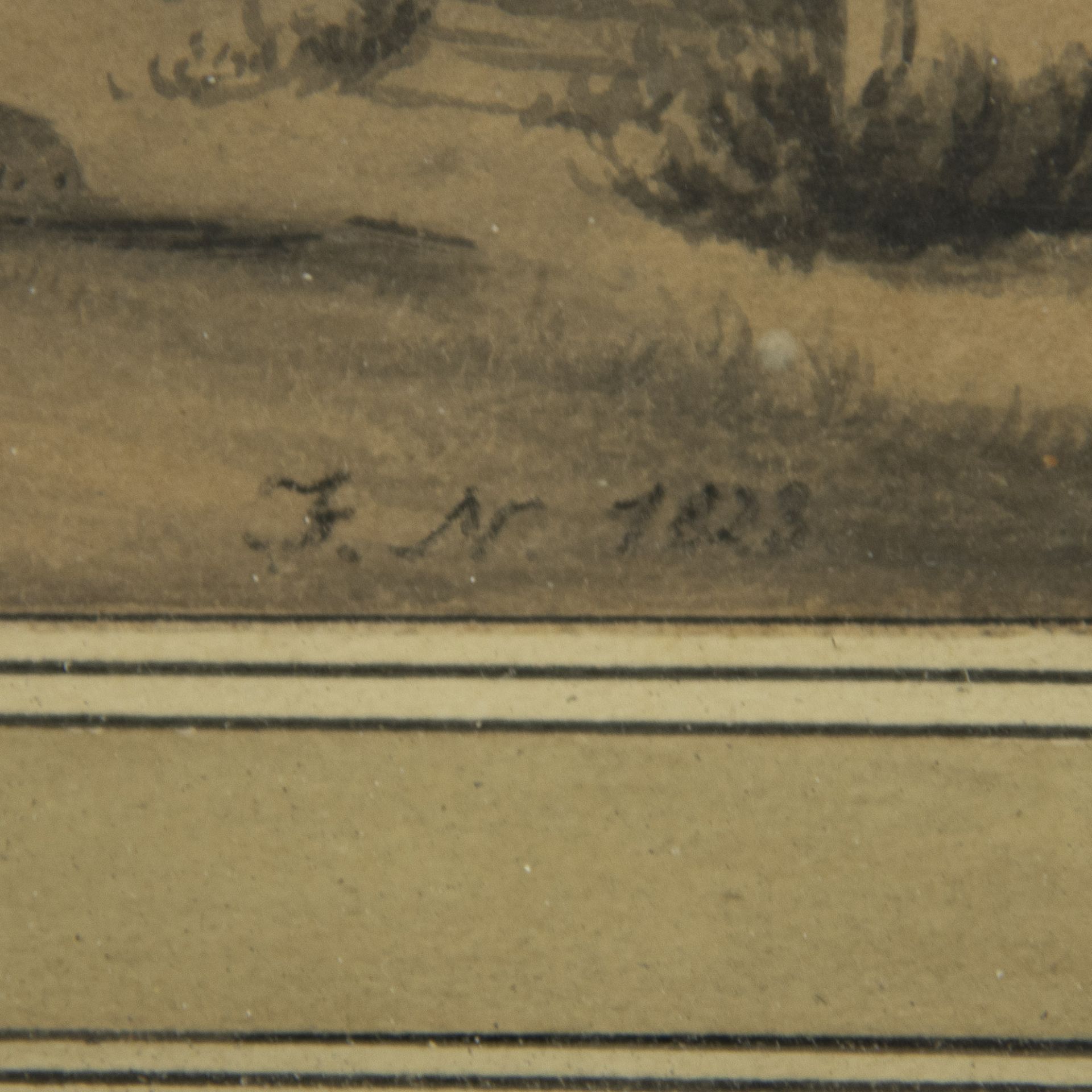 2 19th century paintings and a pencil drawing - Image 10 of 10