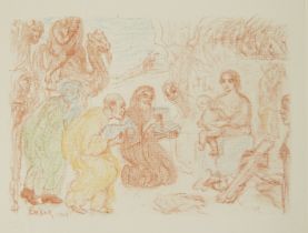 James ENSOR (1860-1949), lithograph from the series Scènes de la vie du Christ, signed in the plate