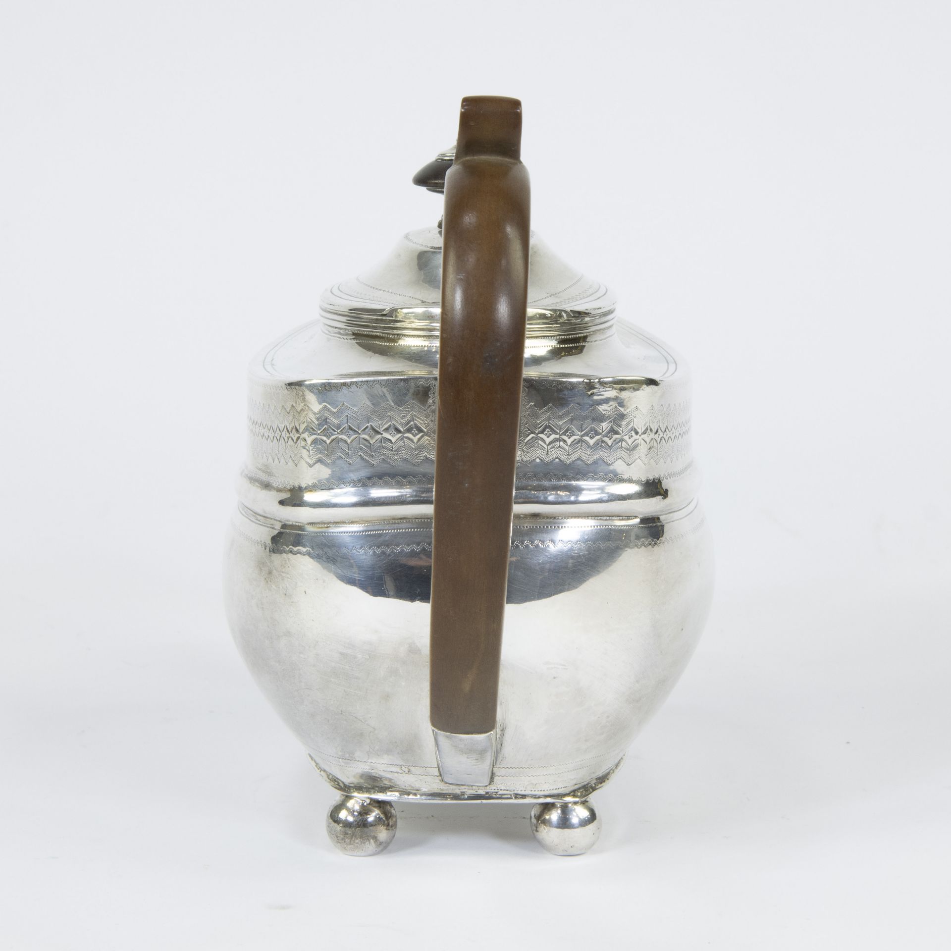 Silver teapot Geoge III London 1806, Robert & Samuel Hennel - Bild 4 aus 5