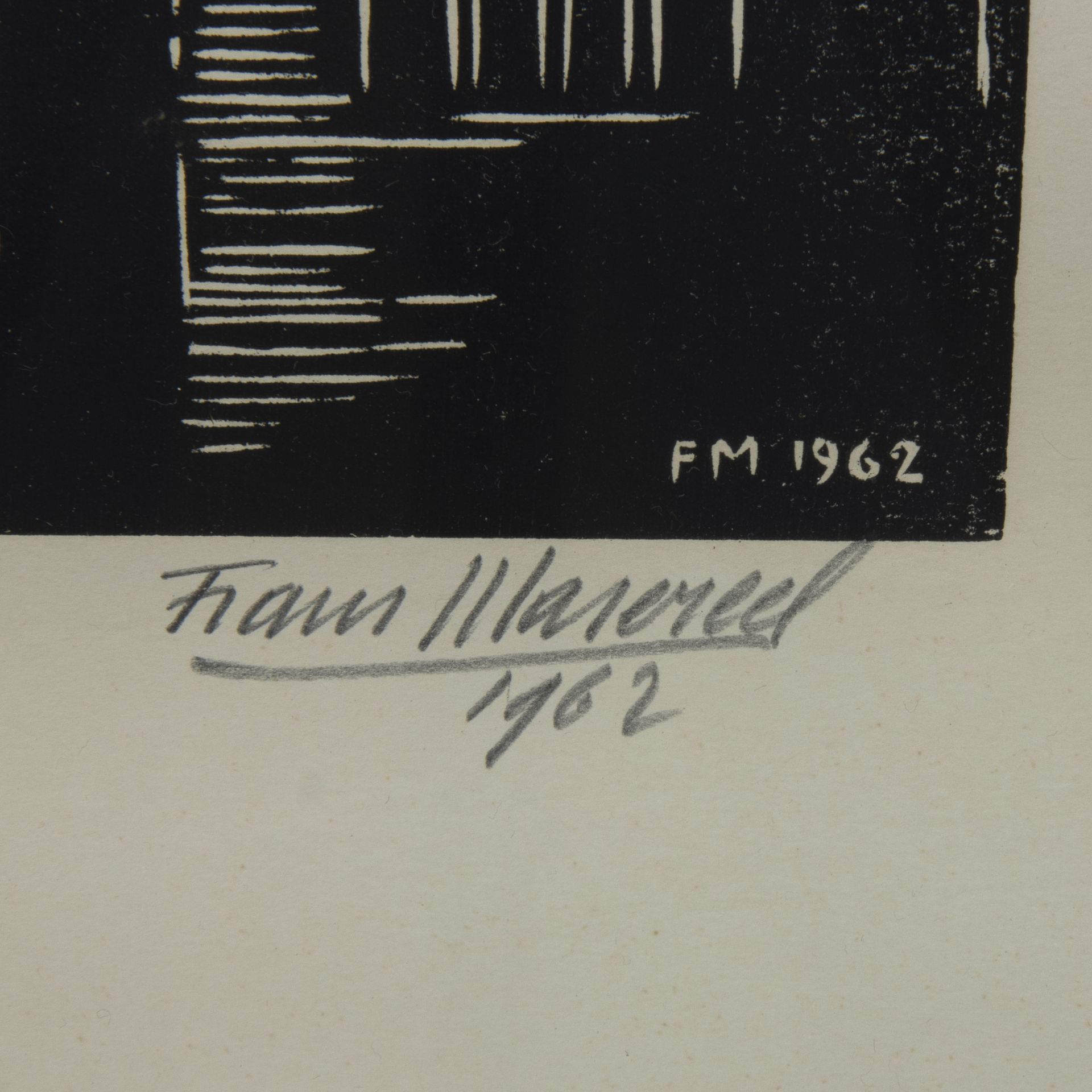 Frans MASEREEL (1889-1972), woodcut 'Gents grootheid leidt haar toekomst', numbered 97/750, signed a - Bild 3 aus 4