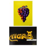 Julian Keymolen KEY (1930-1999), set of 2 poster designs printing Martini 1970 and Tigra 1965, , Jul