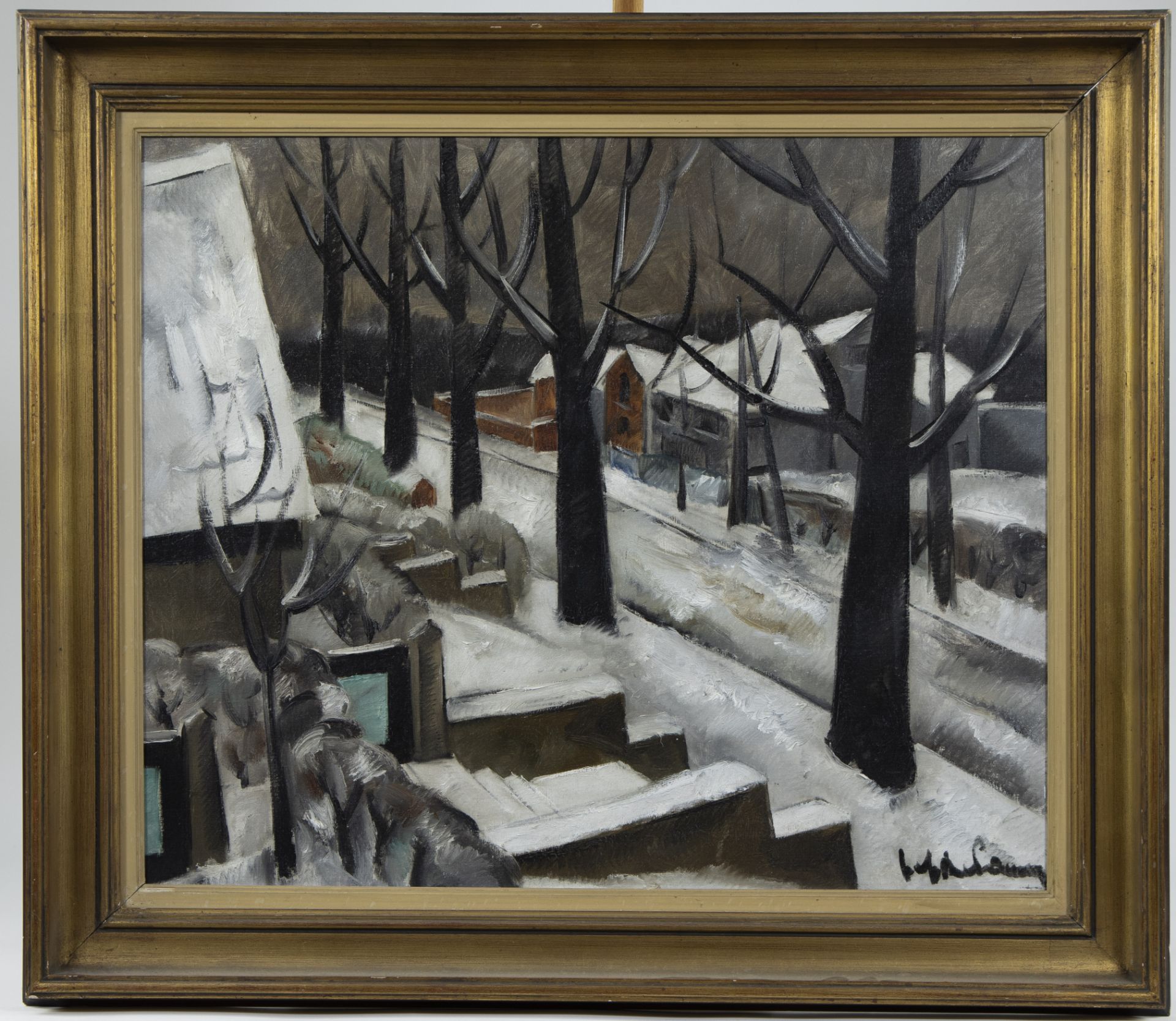 Jef DE PAUW (1888-1930), oil on canvas Winter view, signed - Image 2 of 4