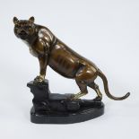 Panther in patinated spelter, signed Marino, numbered 14/500 and dated 2007