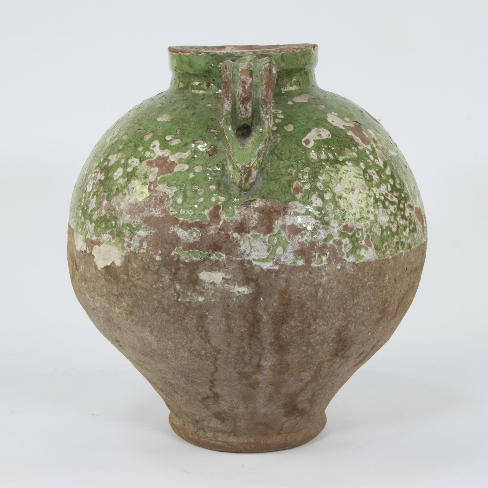 19th century French glazed terracotta jug - Image 2 of 5