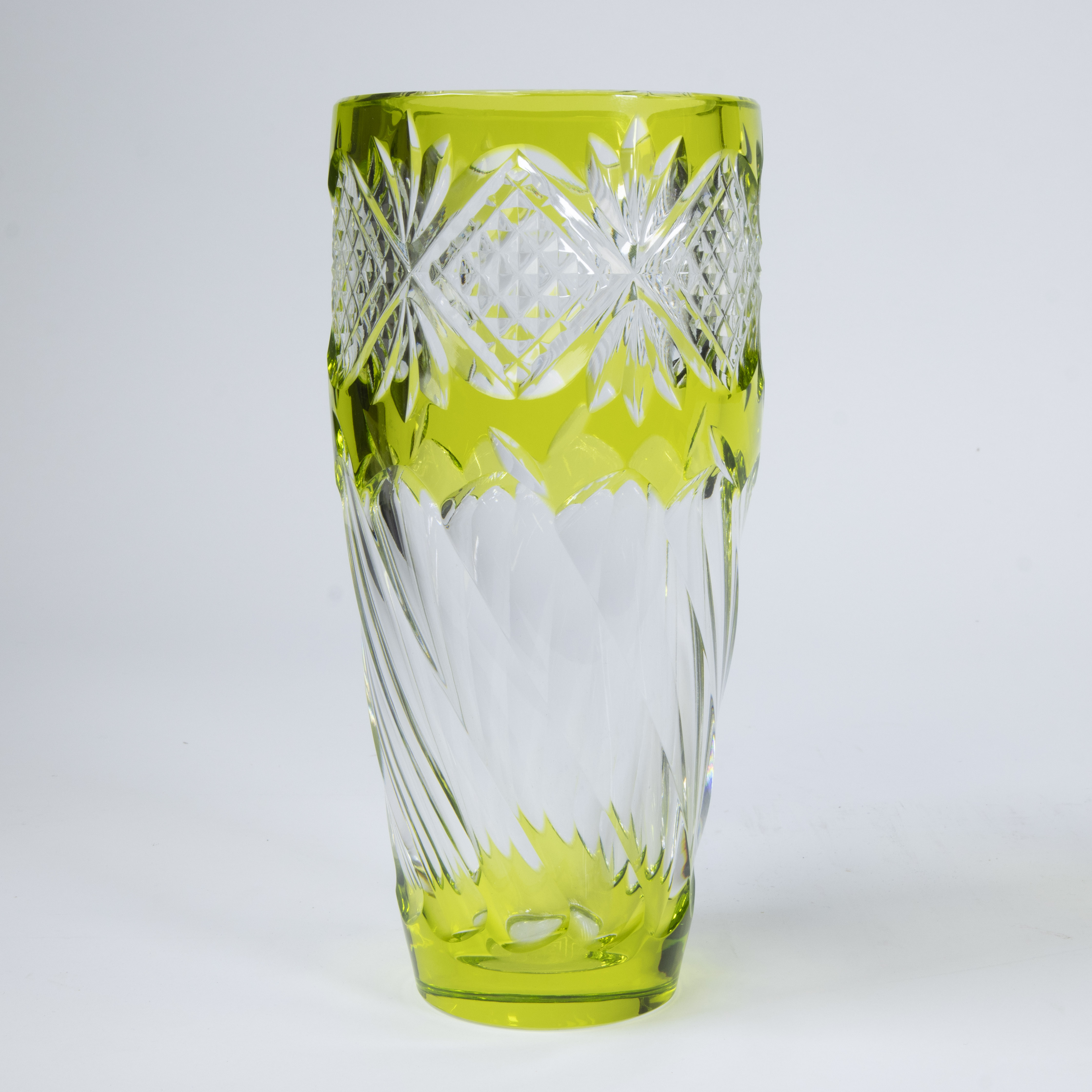 Val Saint Lambert, crystal vase verre de Chine, signed and numbered 80/100 - Image 4 of 5