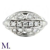 A Diamond Ring in 18K white gold set with 23 diamonds amounting to x ct. Size: Weight: 7.5g